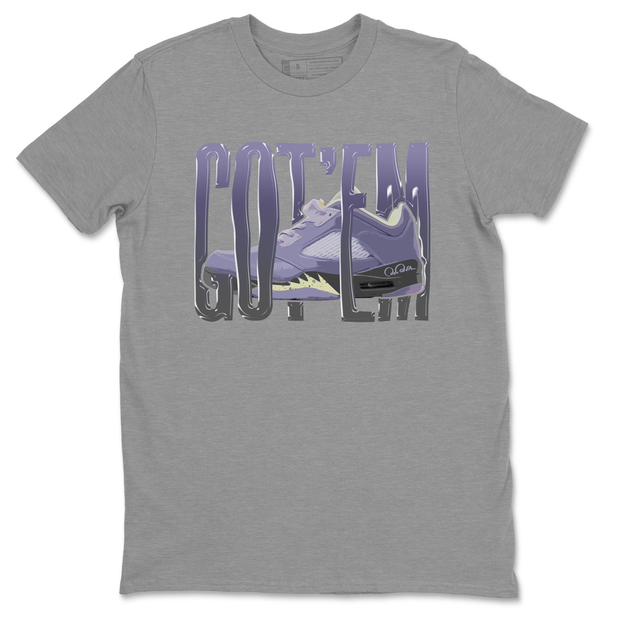 Air Jordan 5 Indigo Haze Sneaker Match Tees Wiggling Gotem Streetwear Sneaker Shirt AJ5 Indigo Haze Sneaker Release Tees Unisex Shirts Heather Grey 2