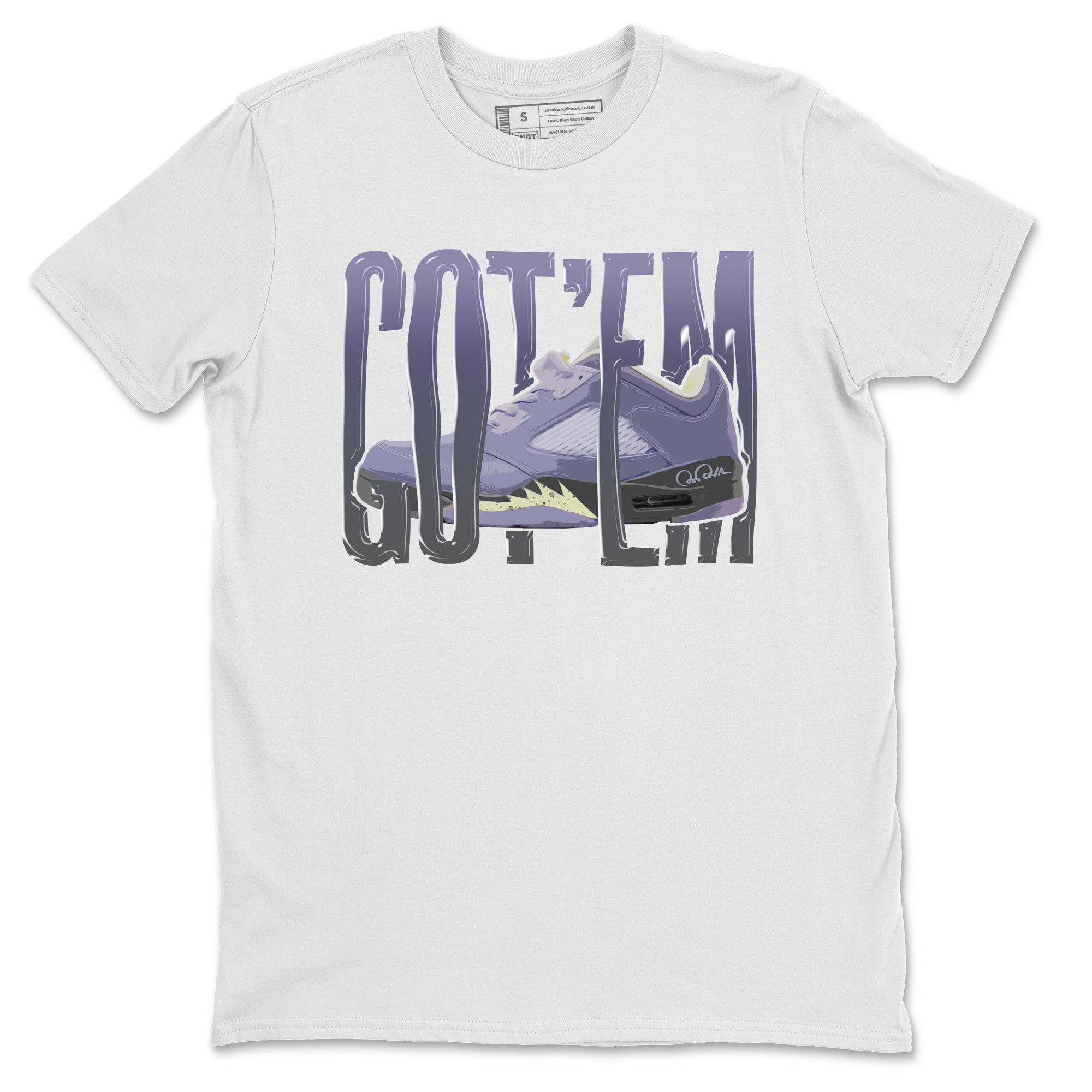 Air Jordan 5 Indigo Haze Sneaker Match Tees Wiggling Gotem Streetwear Sneaker Shirt AJ5 Indigo Haze Sneaker Release Tees Unisex Shirts White 2