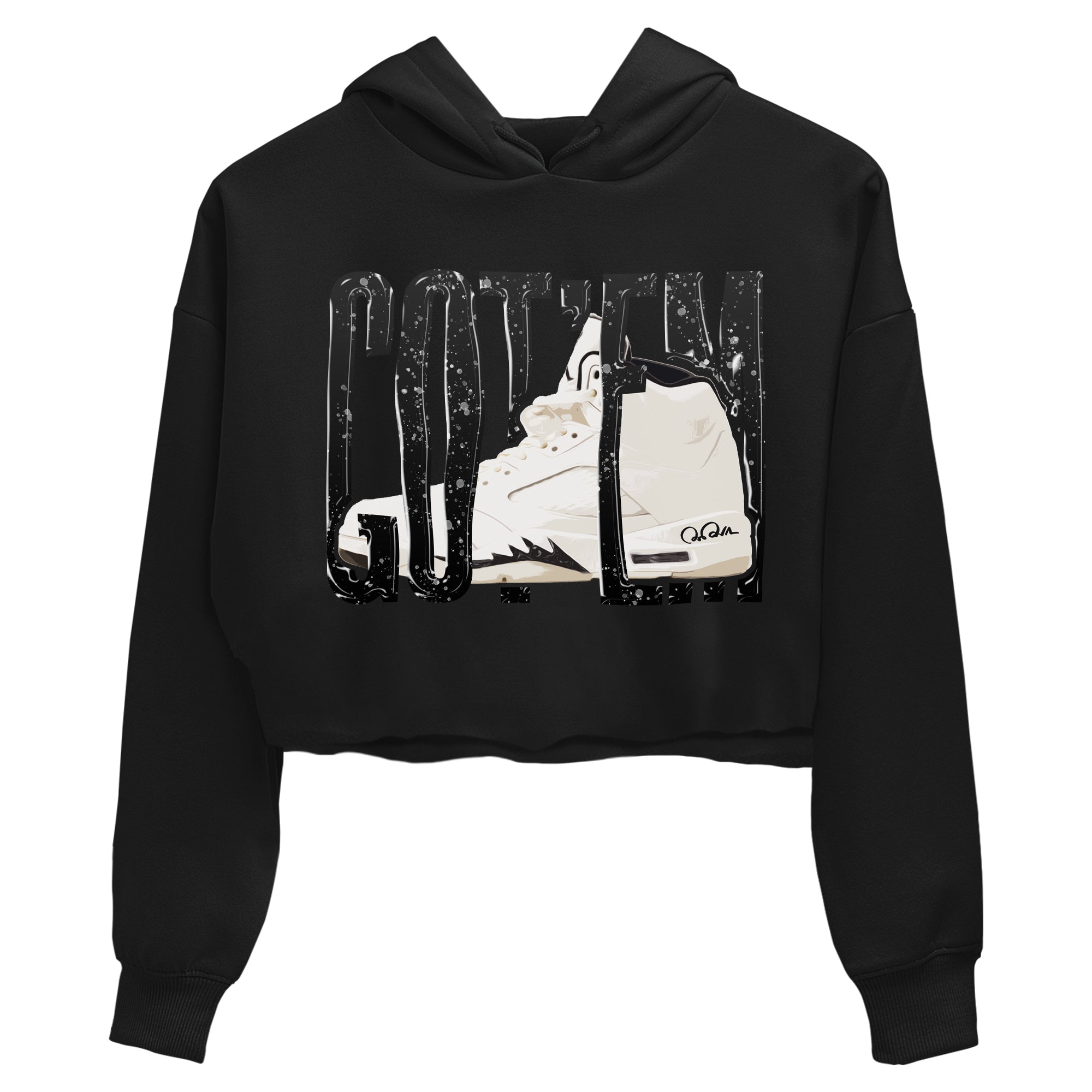 5s Sail shirt to match jordans Wiggling Gotem sneaker tees Air Jordan 5 Sail Drip Gear Zone Black 2 crop length shirt
