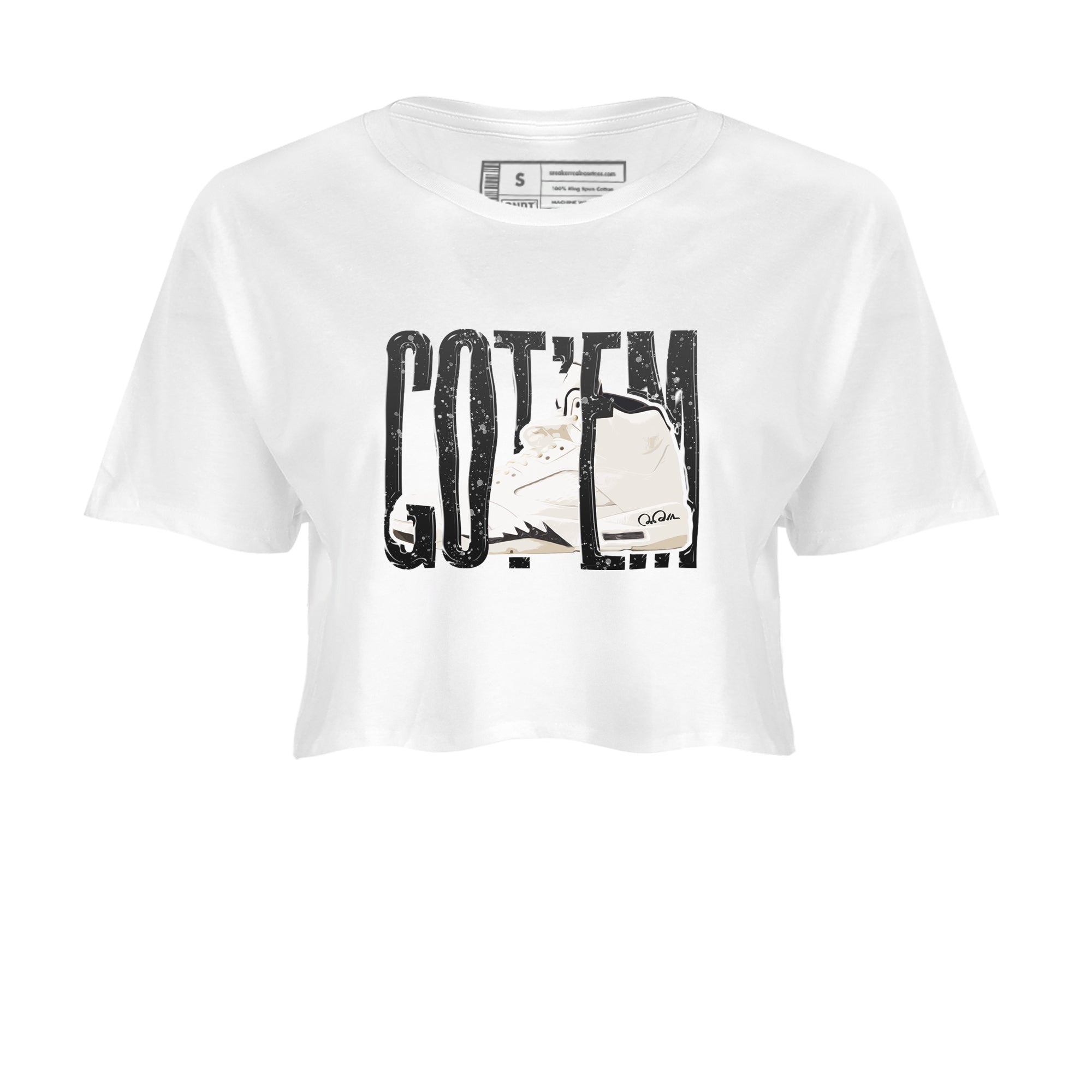 5s Sail shirt to match jordans Wiggling Gotem sneaker tees Air Jordan 5 Sail Drip Gear Zone White 2 crop length shirt