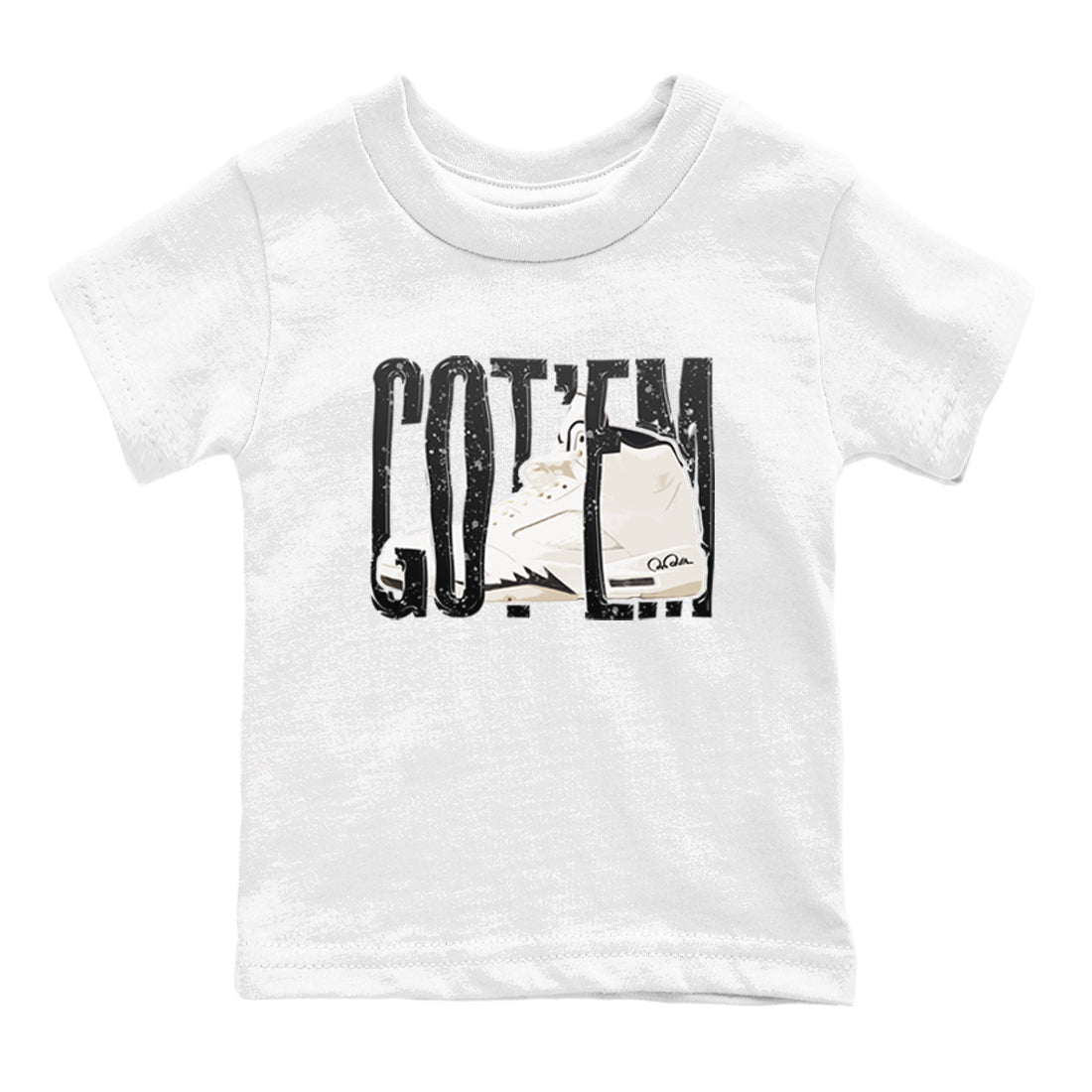 5s Sail shirt to match jordans Wiggling Gotem sneaker tees Air Jordan 5 Sail Drip Gear Zone baby toddler White 2 cotton Shirt