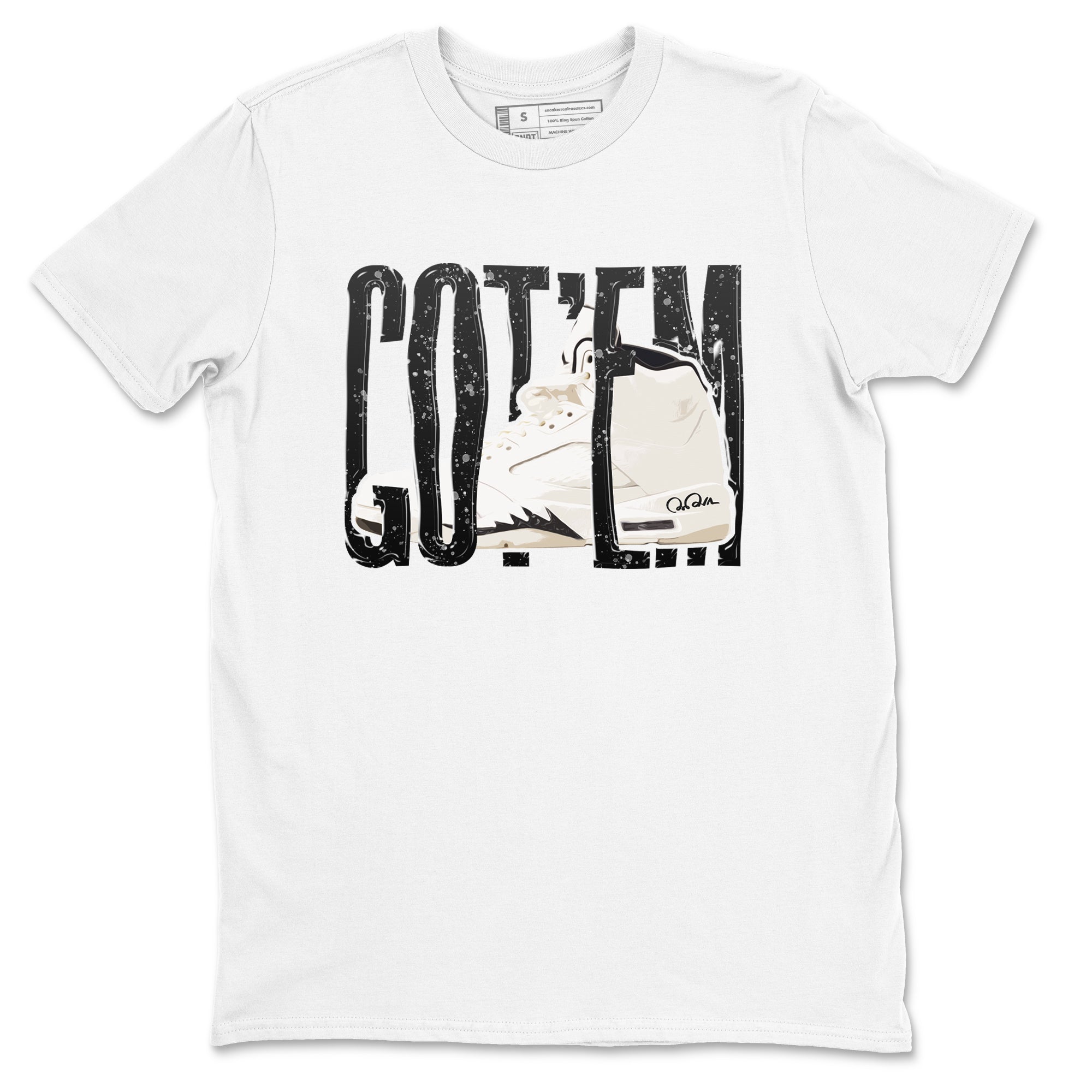 5s Sail shirt to match jordans Wiggling Gotem sneaker tees Air Jordan 5 Sail Drip Gear Zone unisex cotton White 2 crew neck shirt