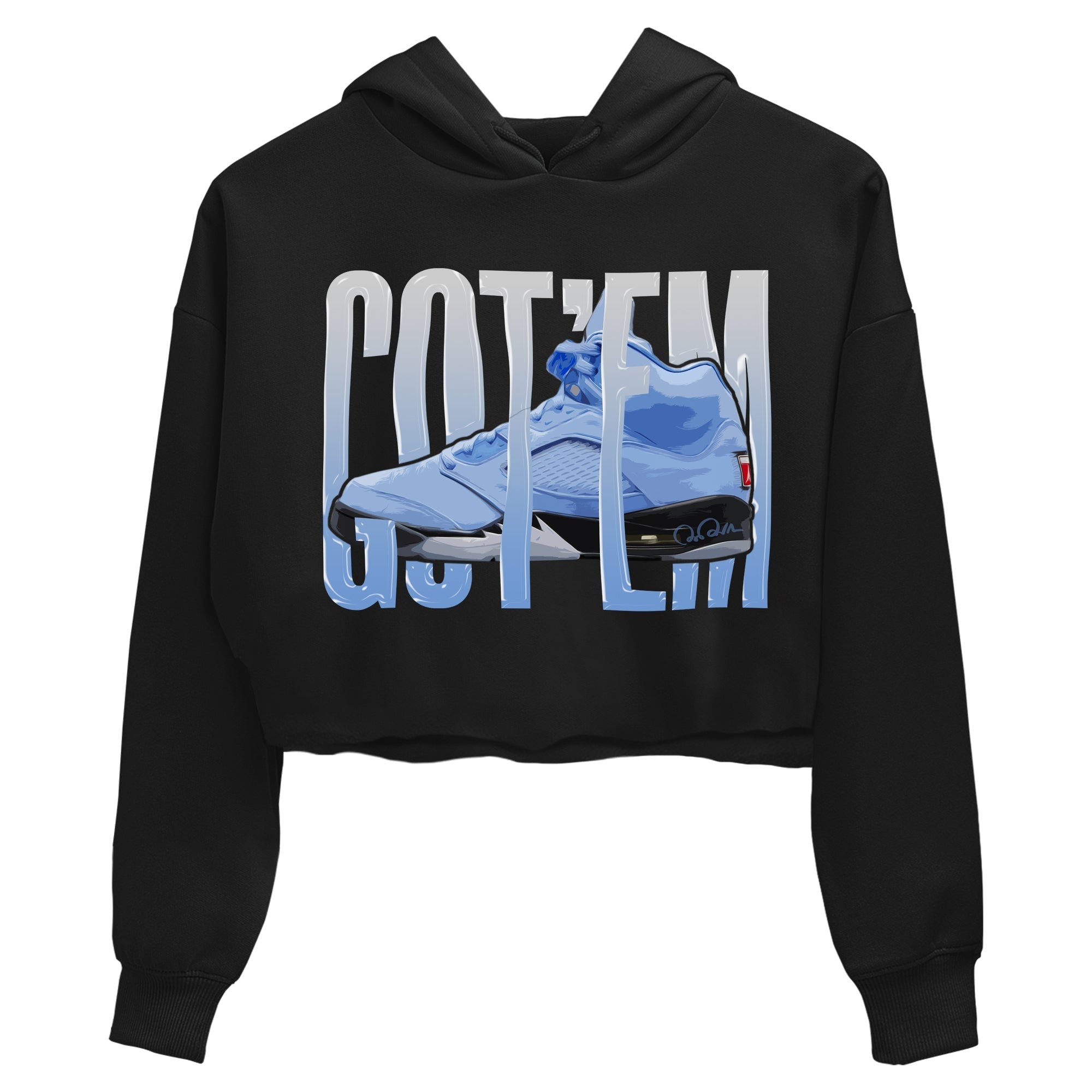 Air Jordan 5 UNC Shirt To Match Jordans Wiggling Gotem Sneaker Tees AJ5 UNC Drip Gear Zone Sneaker Matching Clothing Women's Shirts Black 2