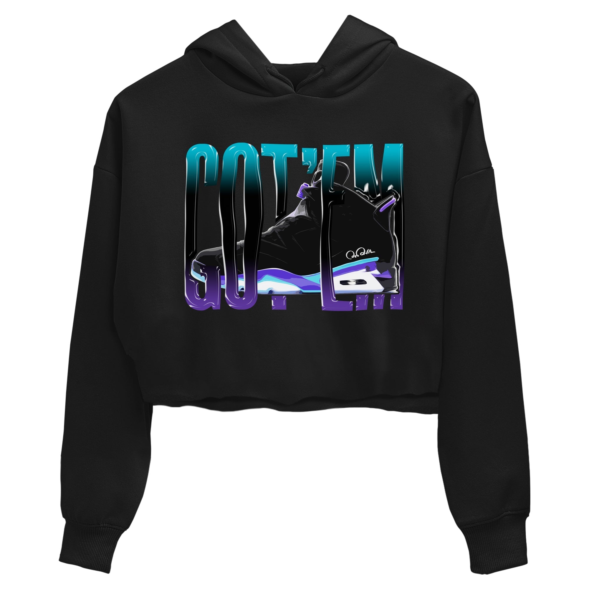 Air Jordan 6 Aqua Sneaker Match Tees Wiggling Gotem Streetwear Sneaker Shirt AJ6 Aqua Sneaker Release Tees Women's Shirts Black 2