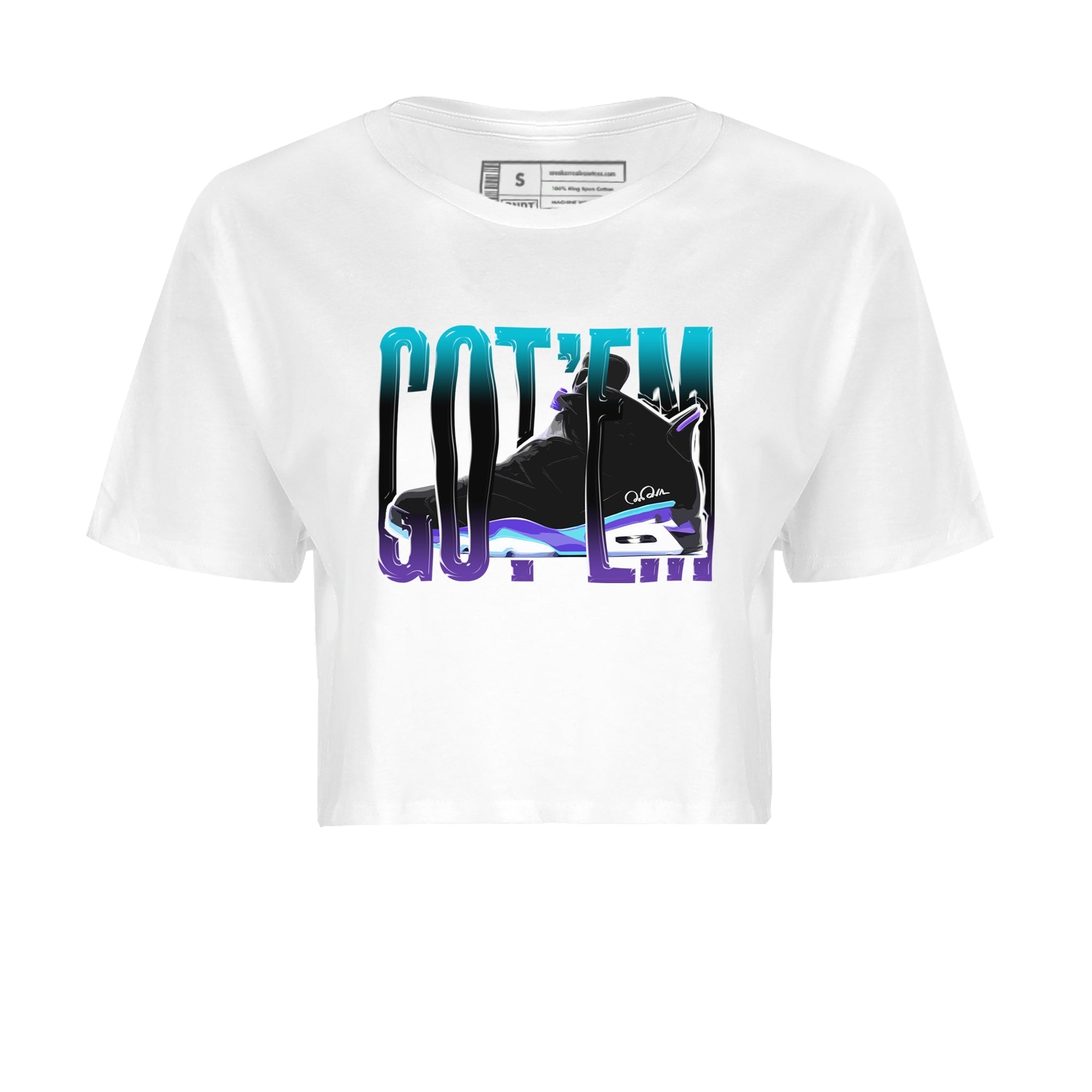 Air Jordan 6 Aqua Sneaker Match Tees Wiggling Gotem Streetwear Sneaker Shirt AJ6 Aqua Sneaker Release Tees Women's Shirts White 2