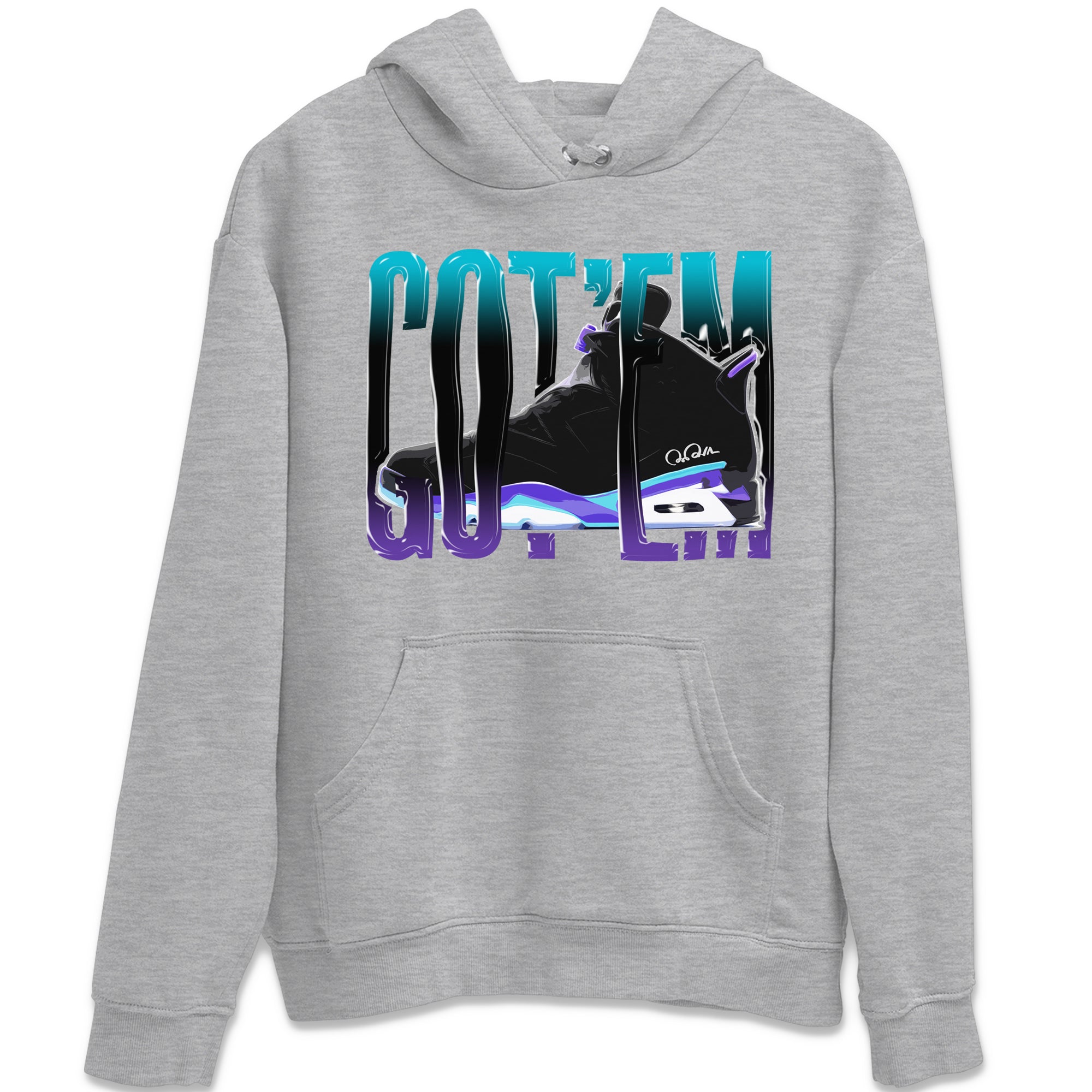 Air Jordan 6 Aqua Sneaker Match Tees Wiggling Gotem Streetwear Sneaker Shirt AJ6 Aqua Sneaker Release Tees Unisex Shirts Heather Grey 2