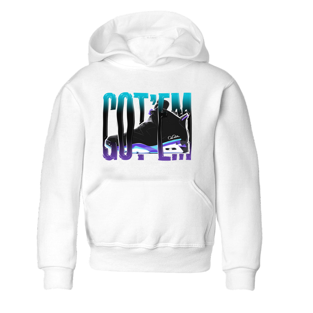 Air Jordan 6 Aqua Sneaker Match Tees Wiggling Gotem Streetwear Sneaker Shirt AJ6 Aqua Sneaker Release Tees Kids Shirts White 2
