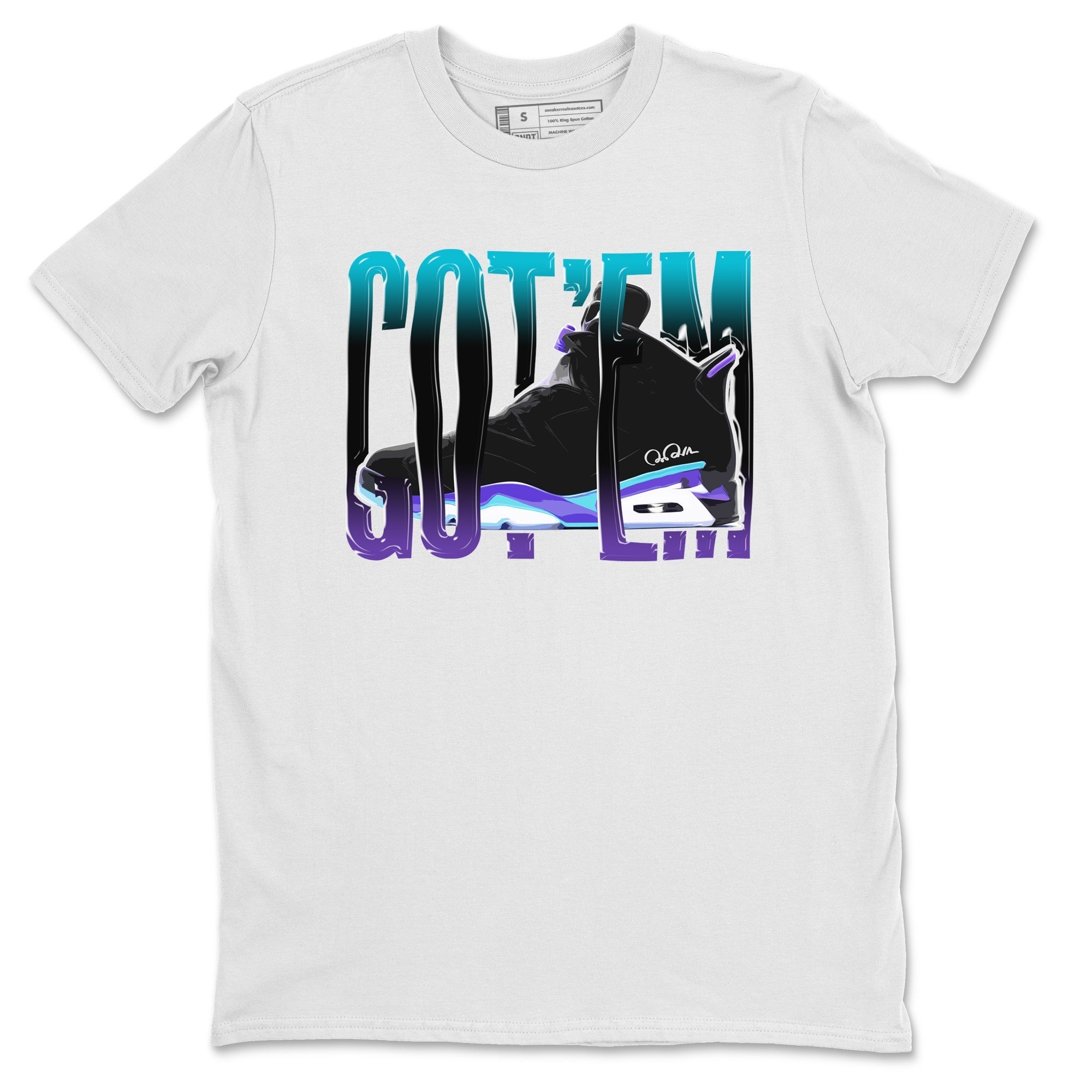 Air Jordan 6 Aqua Sneaker Match Tees Wiggling Gotem Streetwear Sneaker Shirt AJ6 Aqua Sneaker Release Tees Unisex Shirts White 2