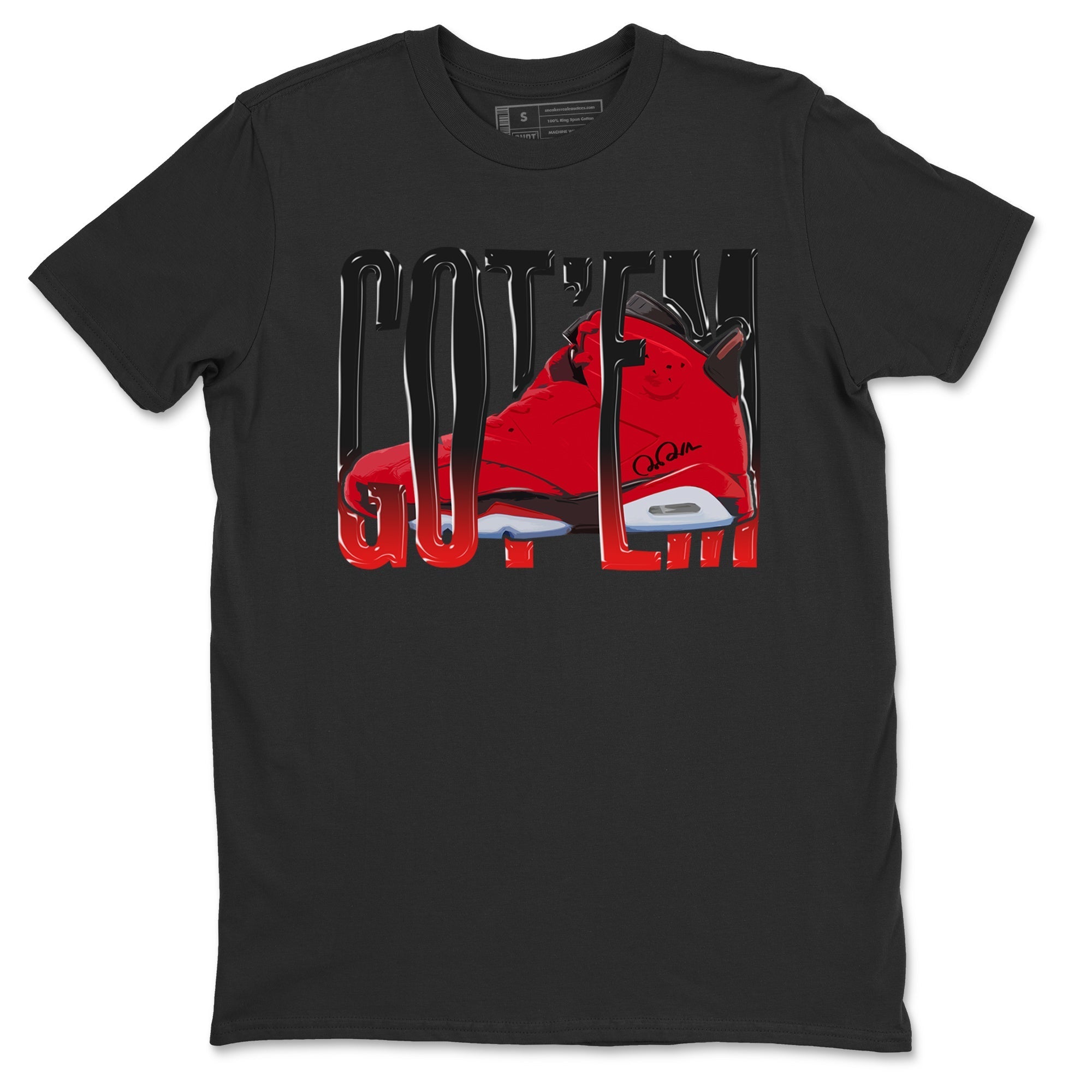 Air Jordan 6 Toro Bravo Sneaker Match Tees Wiggling Gotem Streetwear Sneaker Shirt 3D Graphic Design Shirts AJ6 Toro Bravo Sneaker Release Tees Unisex Shirts Black 2