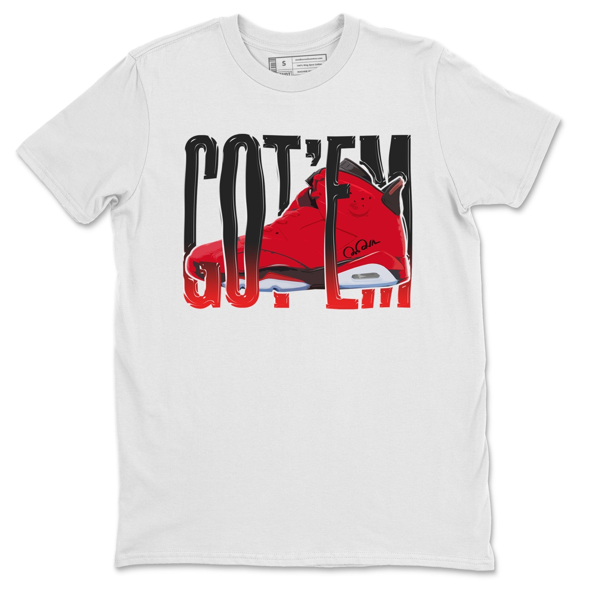 Air Jordan 6 Toro Bravo Sneaker Match Tees Wiggling Gotem Streetwear Sneaker Shirt 3D Graphic Design Shirts AJ6 Toro Bravo Sneaker Release Tees Unisex Shirts White 2