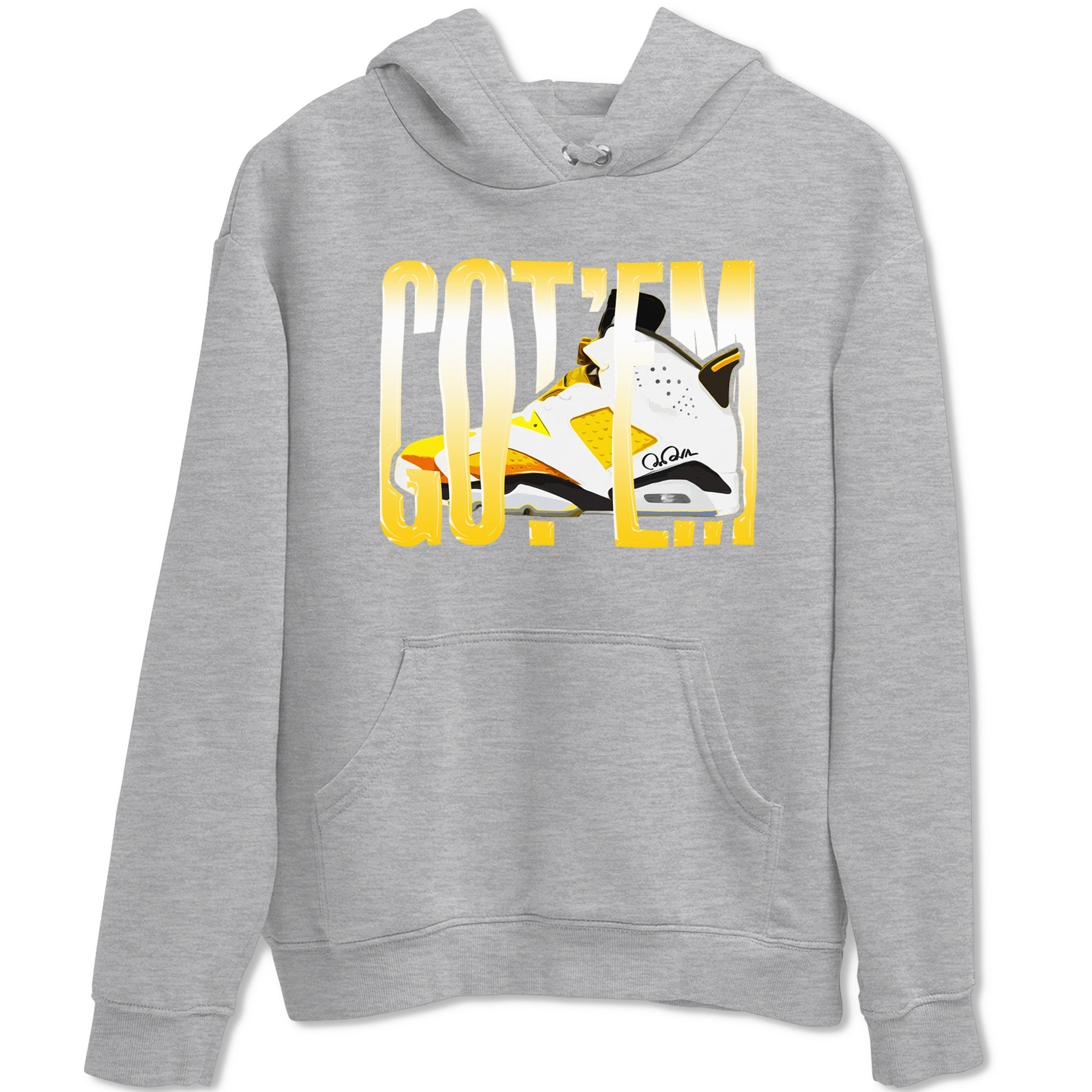 Air Jordan 6 Yellow Ochre shirt to match jordans Wiggling Gotem sneaker tees streetwear brand AJ6 Yellow Ochre Drip Gear Zone Brand Unisex Heather Grey 2 T-Shirt