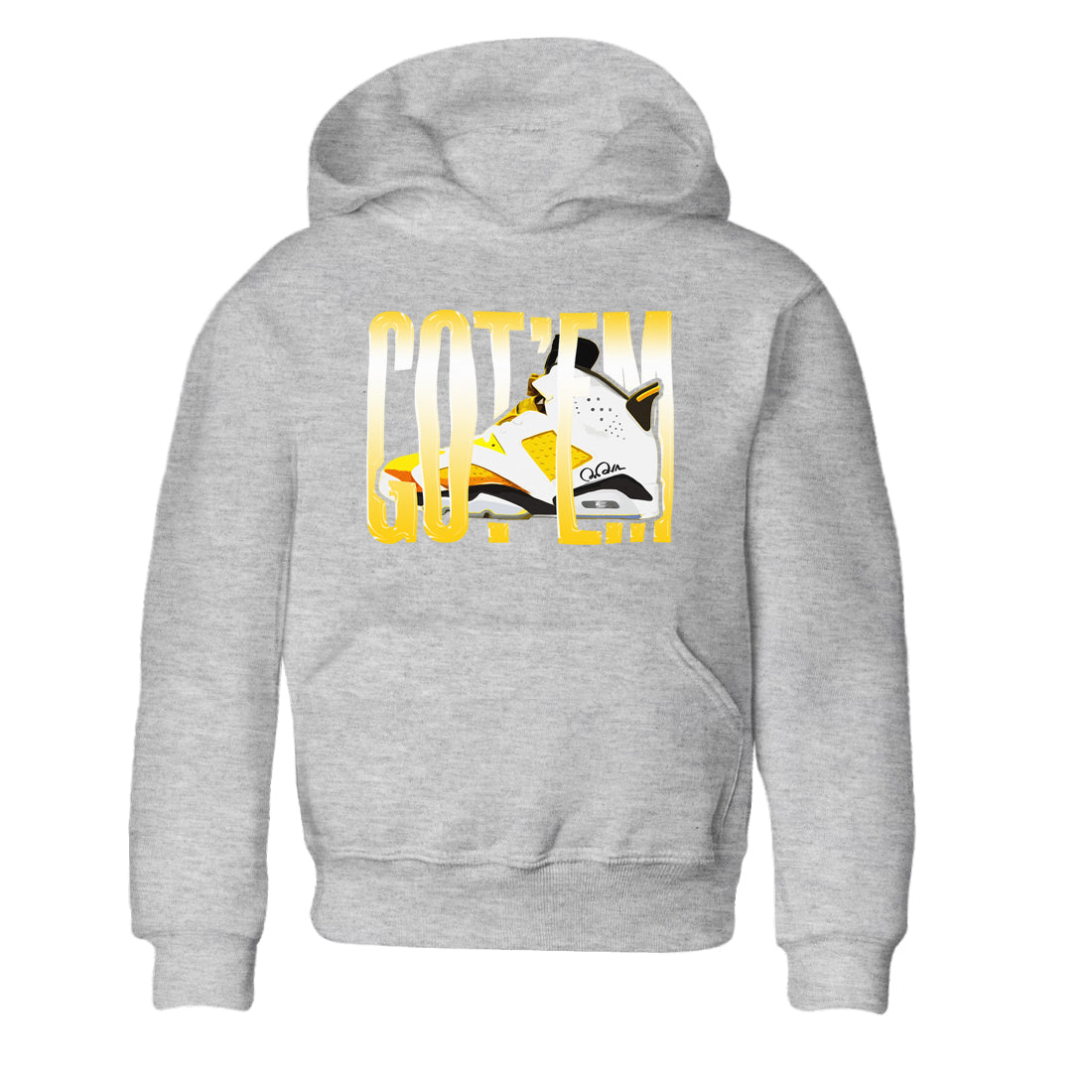Air Jordan 6 Yellow Ochre shirt to match jordans Wiggling Gotem sneaker tees streetwear brand AJ6 Yellow Ochre Drip Gear Zone Brand Baby Toddler Heather Grey 2 T-Shirt