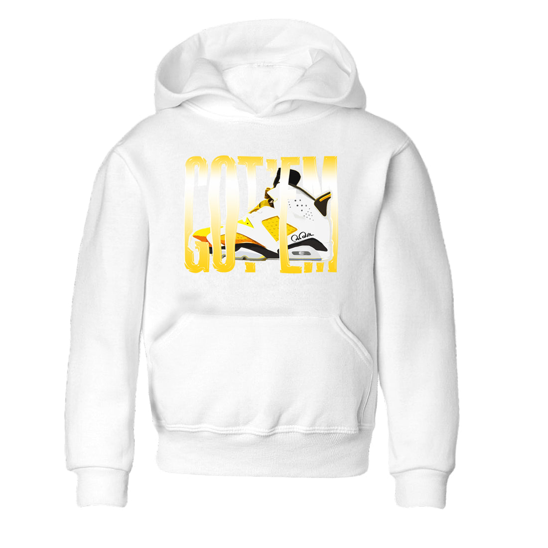 Air Jordan 6 Yellow Ochre shirt to match jordans Wiggling Gotem sneaker tees streetwear brand AJ6 Yellow Ochre Drip Gear Zone Brand Baby Toddler White 2 T-Shirt