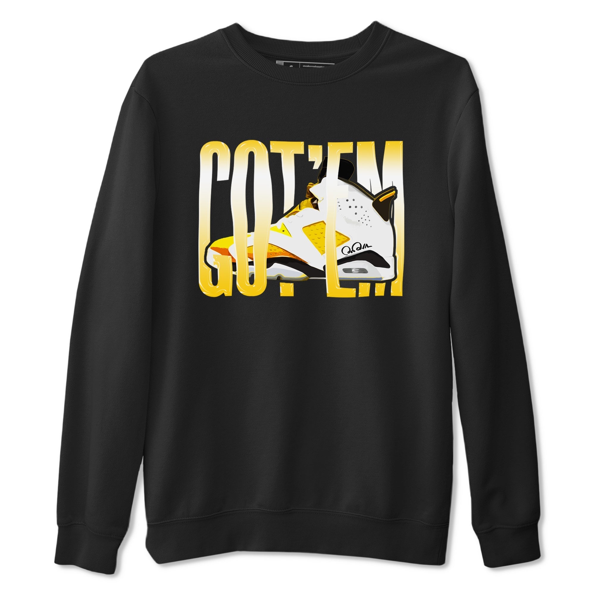 Air Jordan 6 Yellow Ochre shirt to match jordans Wiggling Gotem sneaker tees streetwear brand AJ6 Yellow Ochre Drip Gear Zone Brand Unisex Black 2 T-Shirt