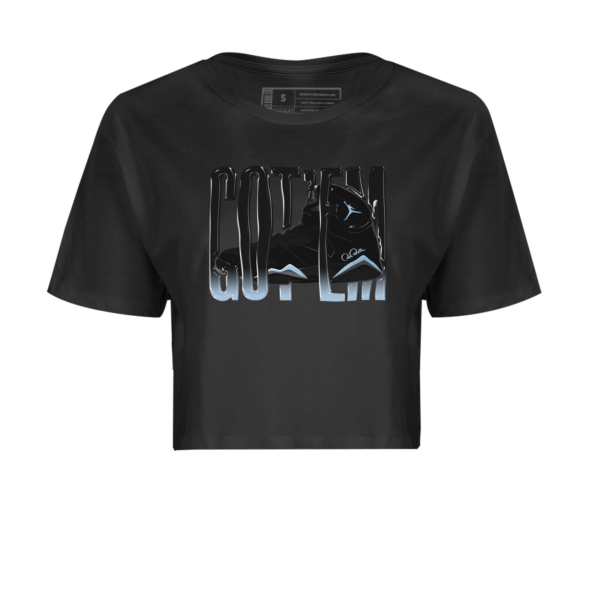 Air Jordan 7 Chambray Sneaker Match Tees Wiggling Gotem Streetwear Sneaker Shirt AJ7 Chambray Sneaker Release Tees Women's Shirts Black 2