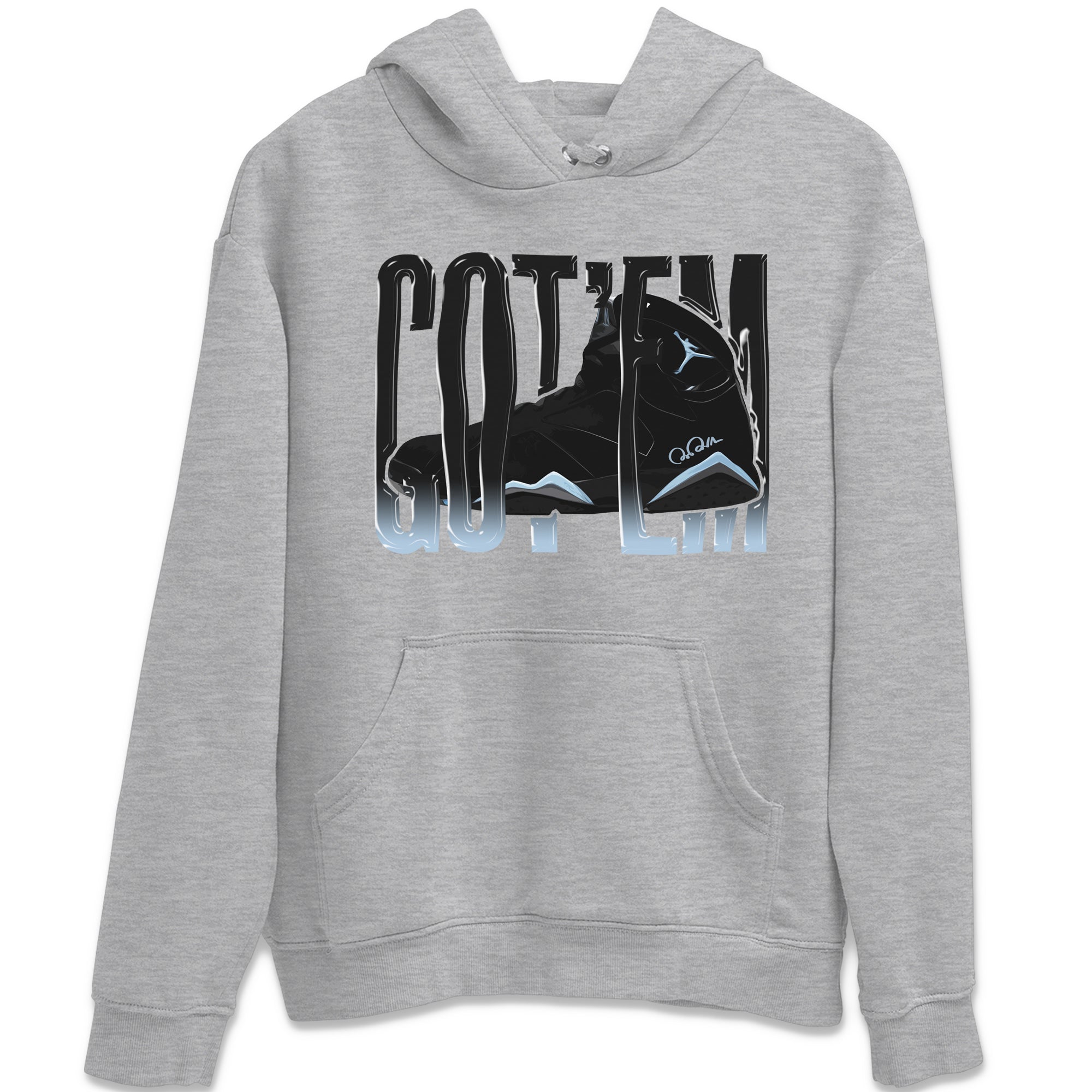 Air Jordan 7 Chambray Sneaker Match Tees Wiggling Gotem Streetwear Sneaker Shirt AJ7 Chambray Sneaker Release Tees Unisex Shirts Heather Grey 2