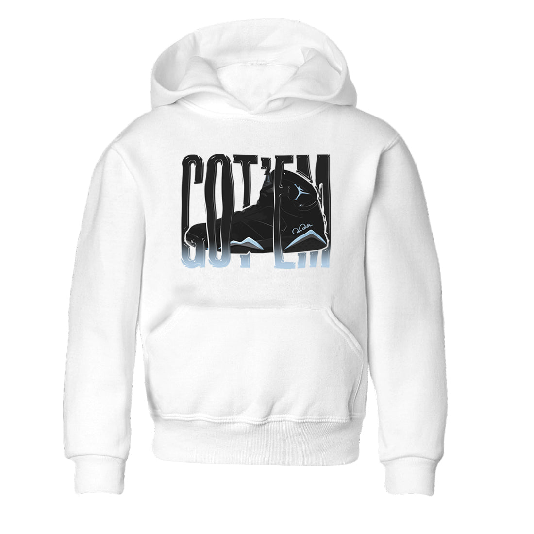 Air Jordan 7 Chambray Sneaker Match Tees Wiggling Gotem Streetwear Sneaker Shirt AJ7 Chambray Sneaker Release Tees Kids Shirts White 2