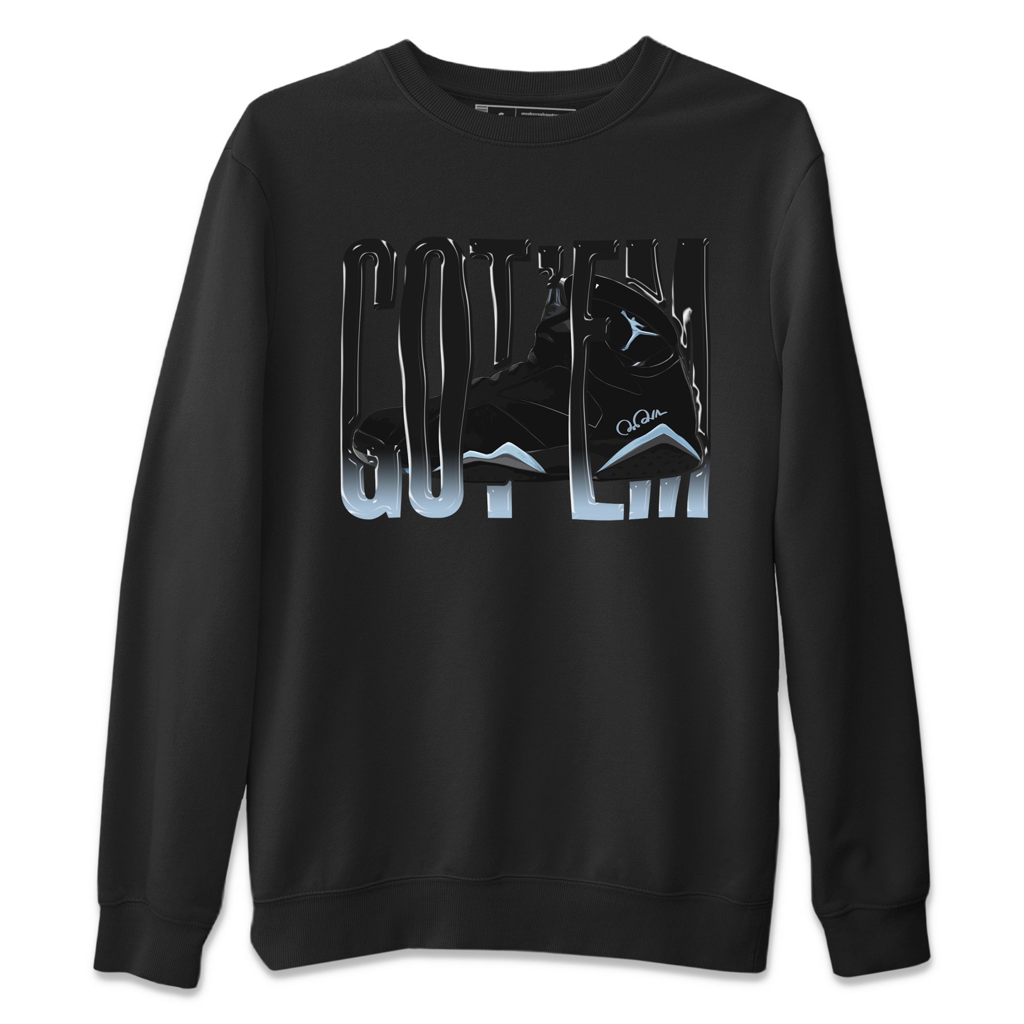 Air Jordan 7 Chambray Sneaker Match Tees Wiggling Gotem Streetwear Sneaker Shirt AJ7 Chambray Sneaker Release Tees Unisex Shirts Black 2