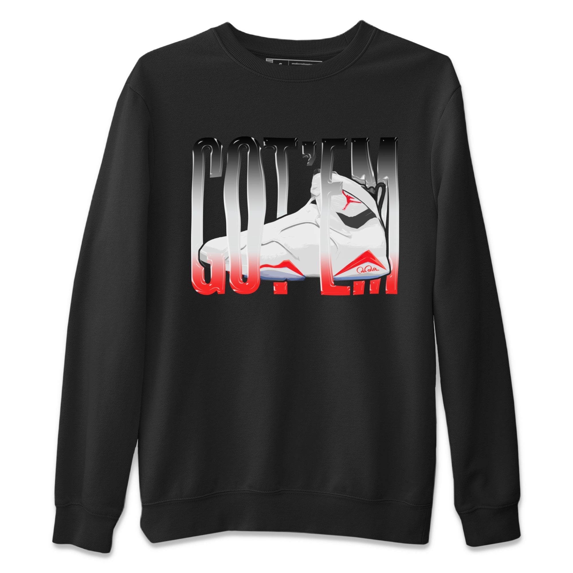 Air Jordan 7 Infrared Sneaker Match Tees Wiggling Gotem Streetwear Sneaker Shirt AJ7 Infrared Sneaker Release Tees Unisex Shirts Black 2