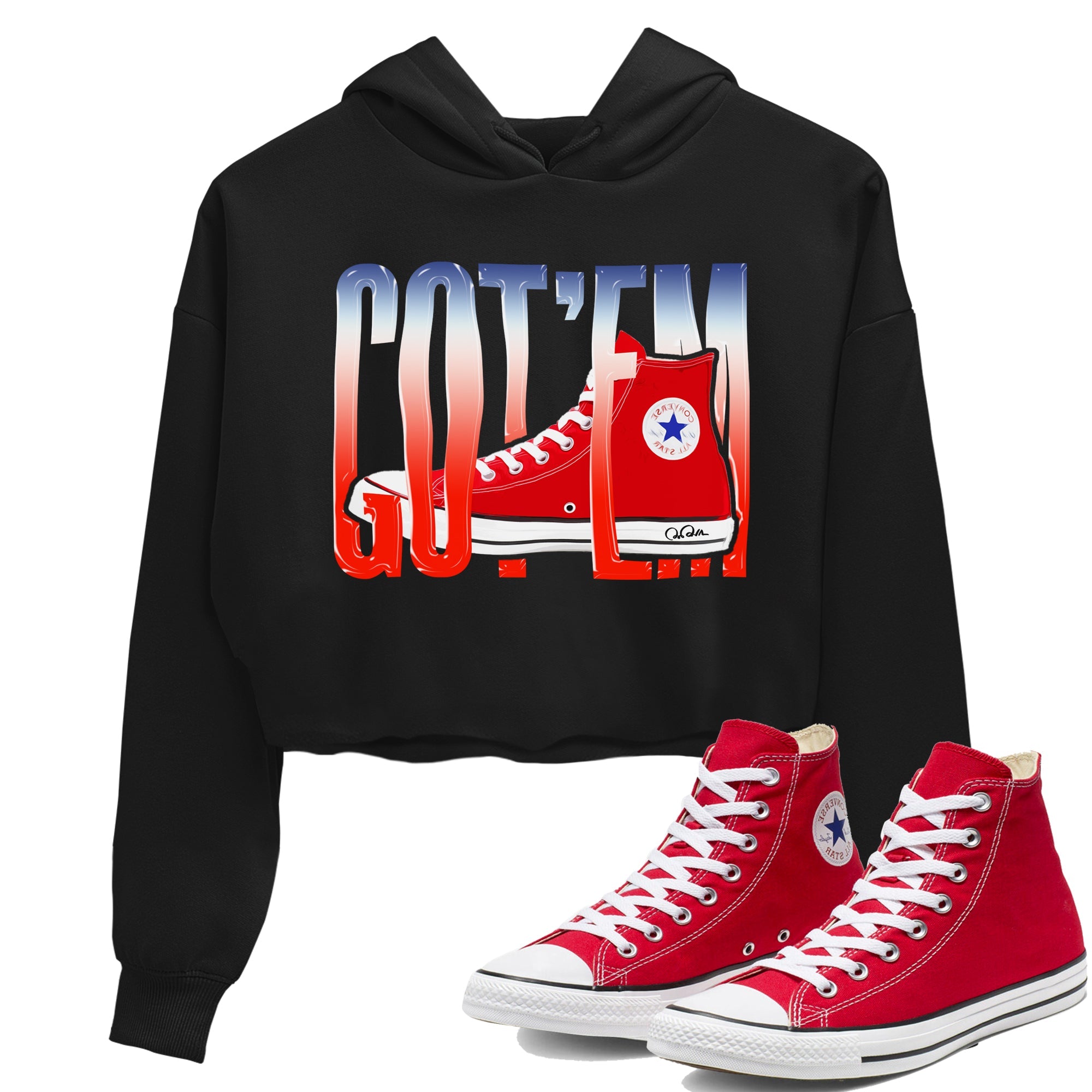 Converse High Top Red shirt to match sneakers Wiggling Gotem sneaker tees Shoes Match Converse High Top Red Drip Gear Zone Sneaker Tee Black 1 Crop T-Shirt