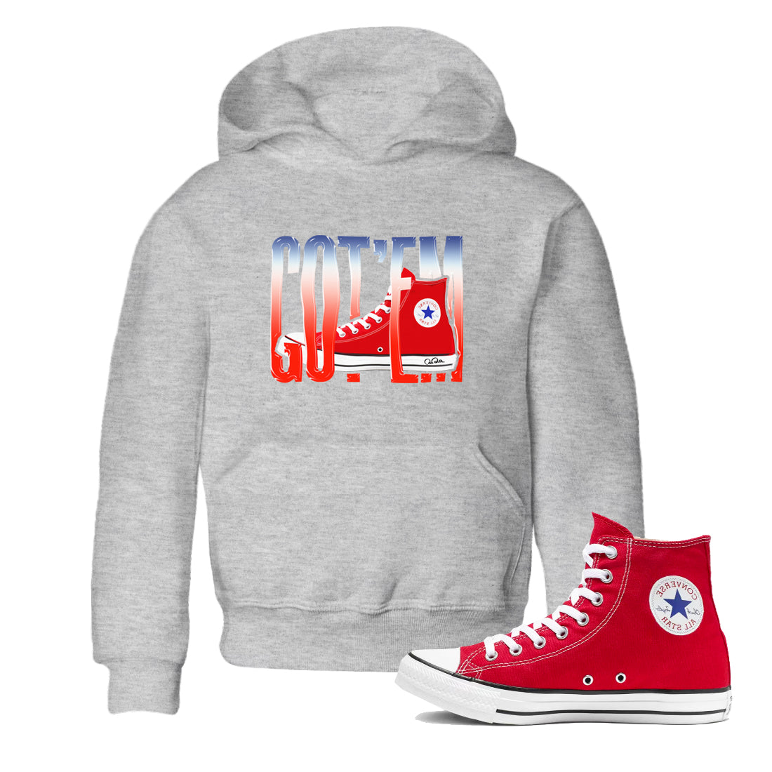Converse High Top Red shirt to match sneakers Wiggling Gotem sneaker tees Shoes Match Converse High Top Red Drip Gear Zone Sneaker Tee Baby Toddler Heather Grey 1 T-Shirt