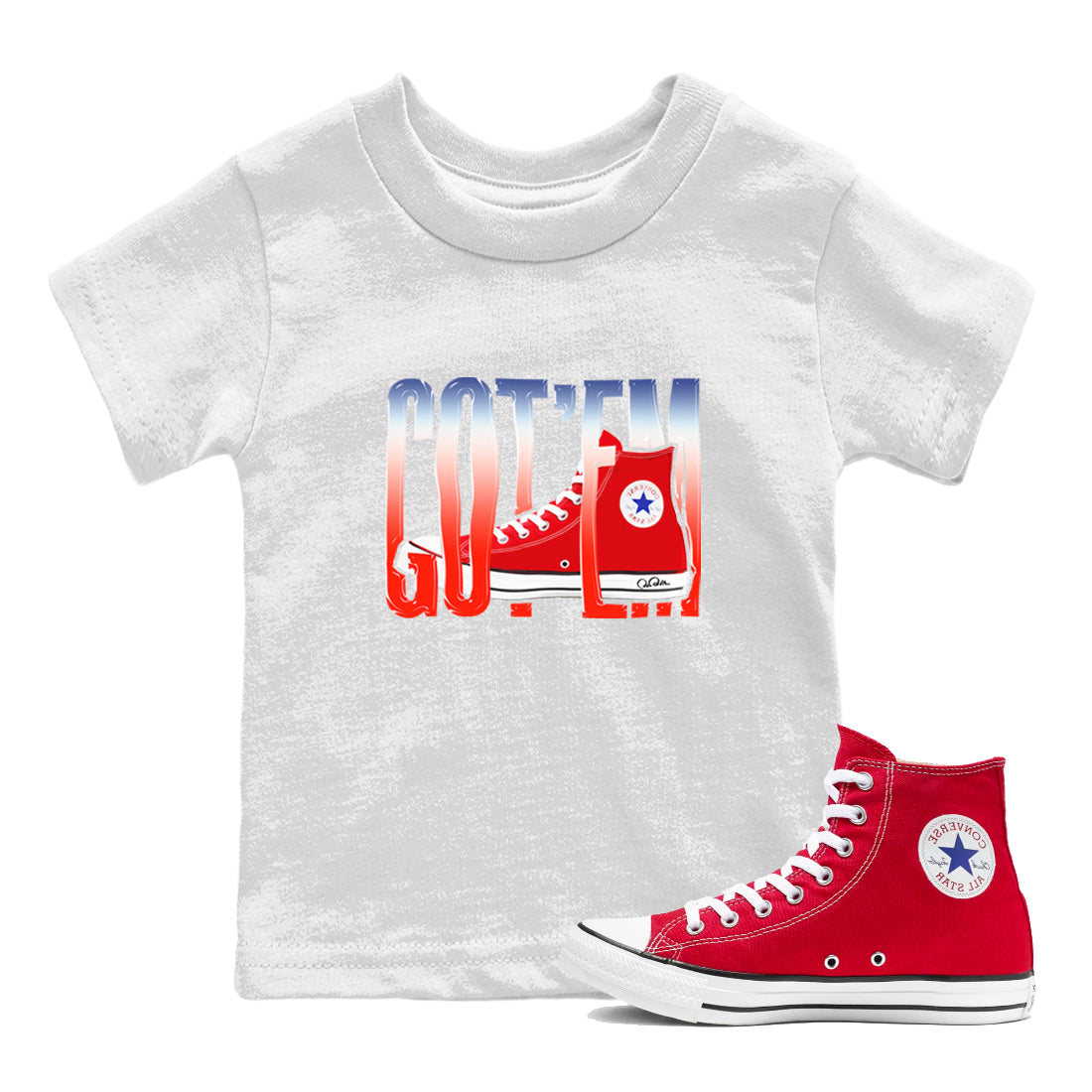 Converse High Top Red shirt to match sneakers Wiggling Gotem sneaker tees Shoes Match Converse High Top Red Drip Gear Zone Sneaker Tee Baby Toddler White 1 T-Shirt