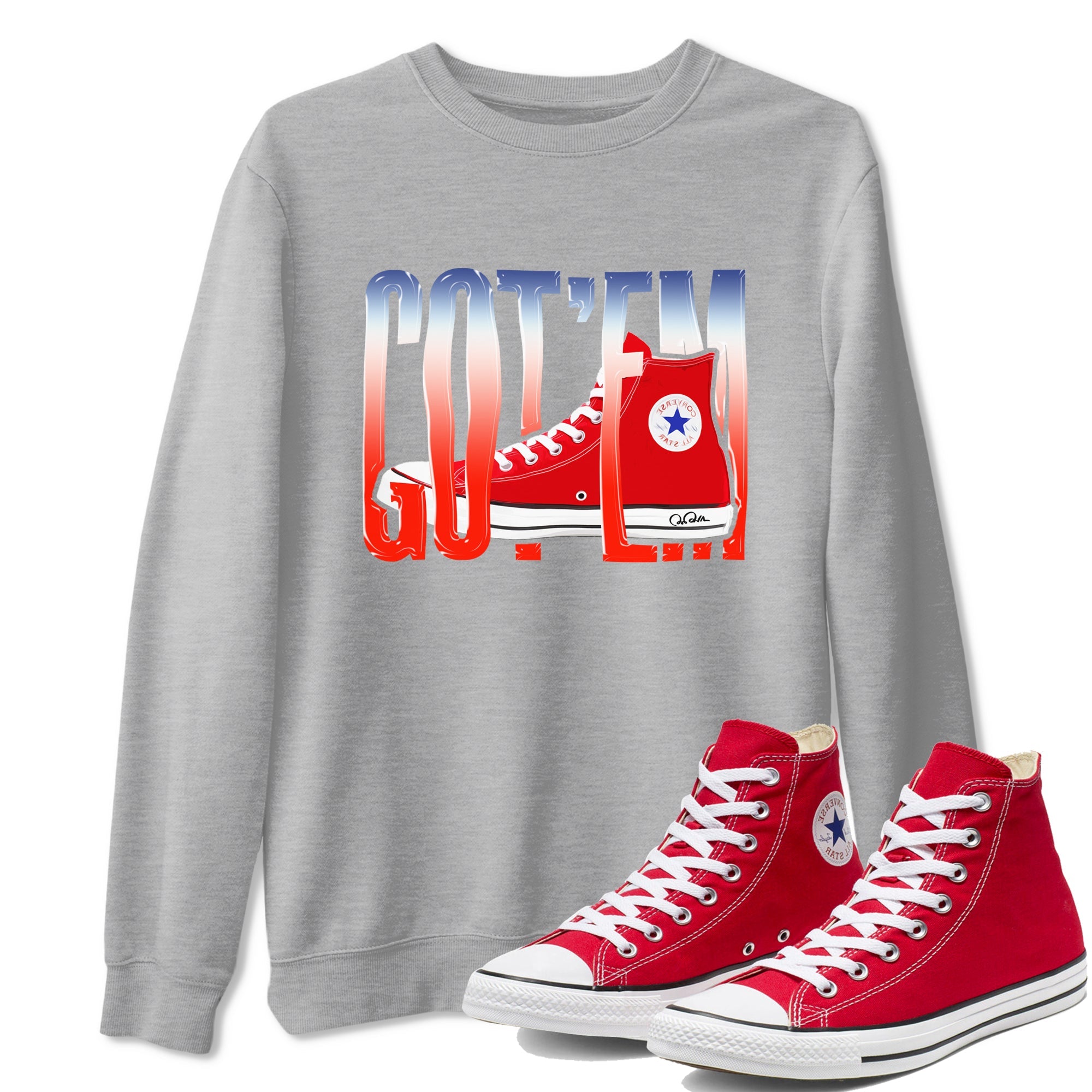 Converse High Top Red shirt to match sneakers Wiggling Gotem sneaker tees Shoes Match Converse High Top Red Drip Gear Zone Sneaker Tee Unisex Heather Grey 1 T-Shirt