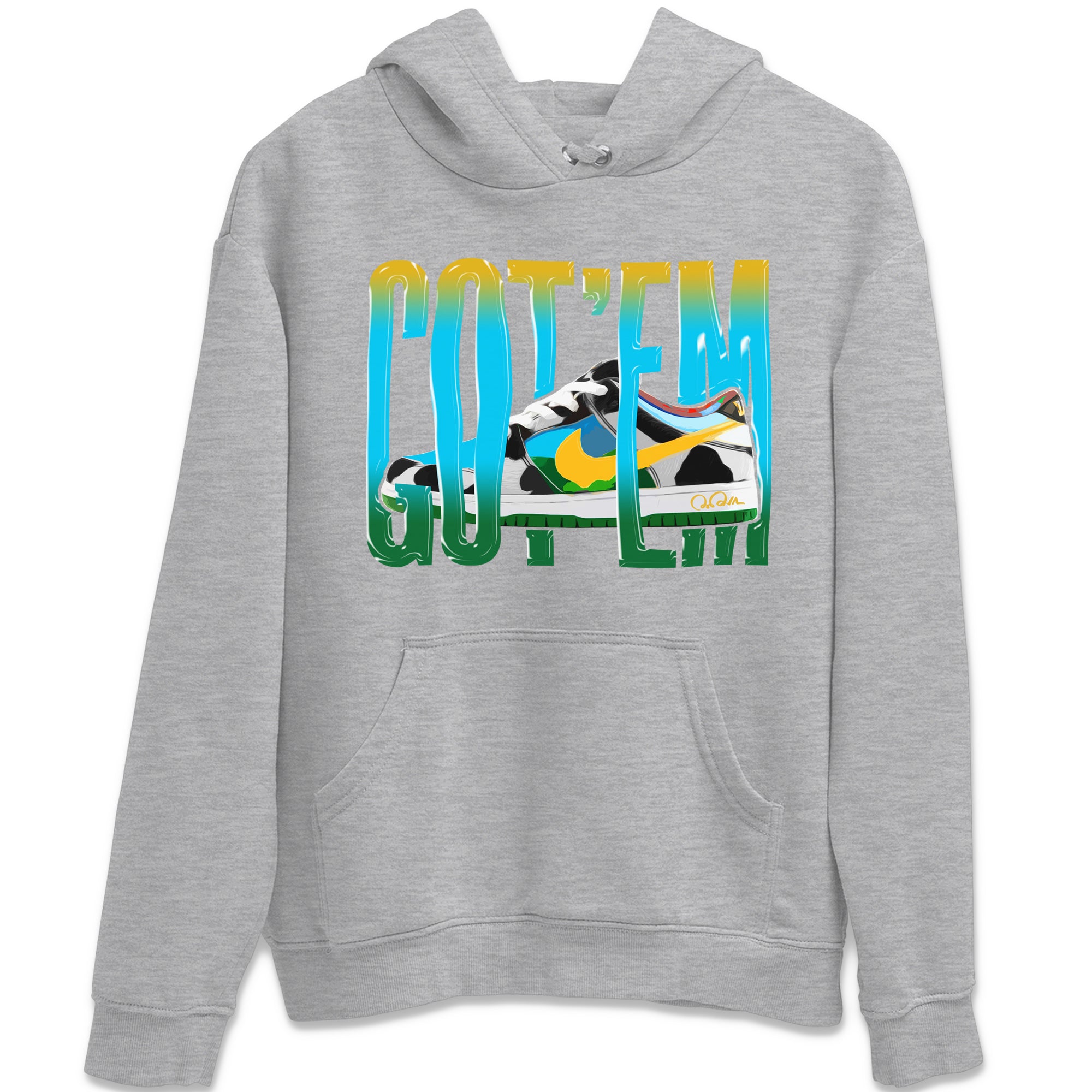 Dunk Chunky Dunky Sneaker Match Tees Wiggling Gotem Streetwear Sneaker Shirt Nike SB Ben's Jerrys Sneaker Release Tees Unisex Shirts Heather Grey 2