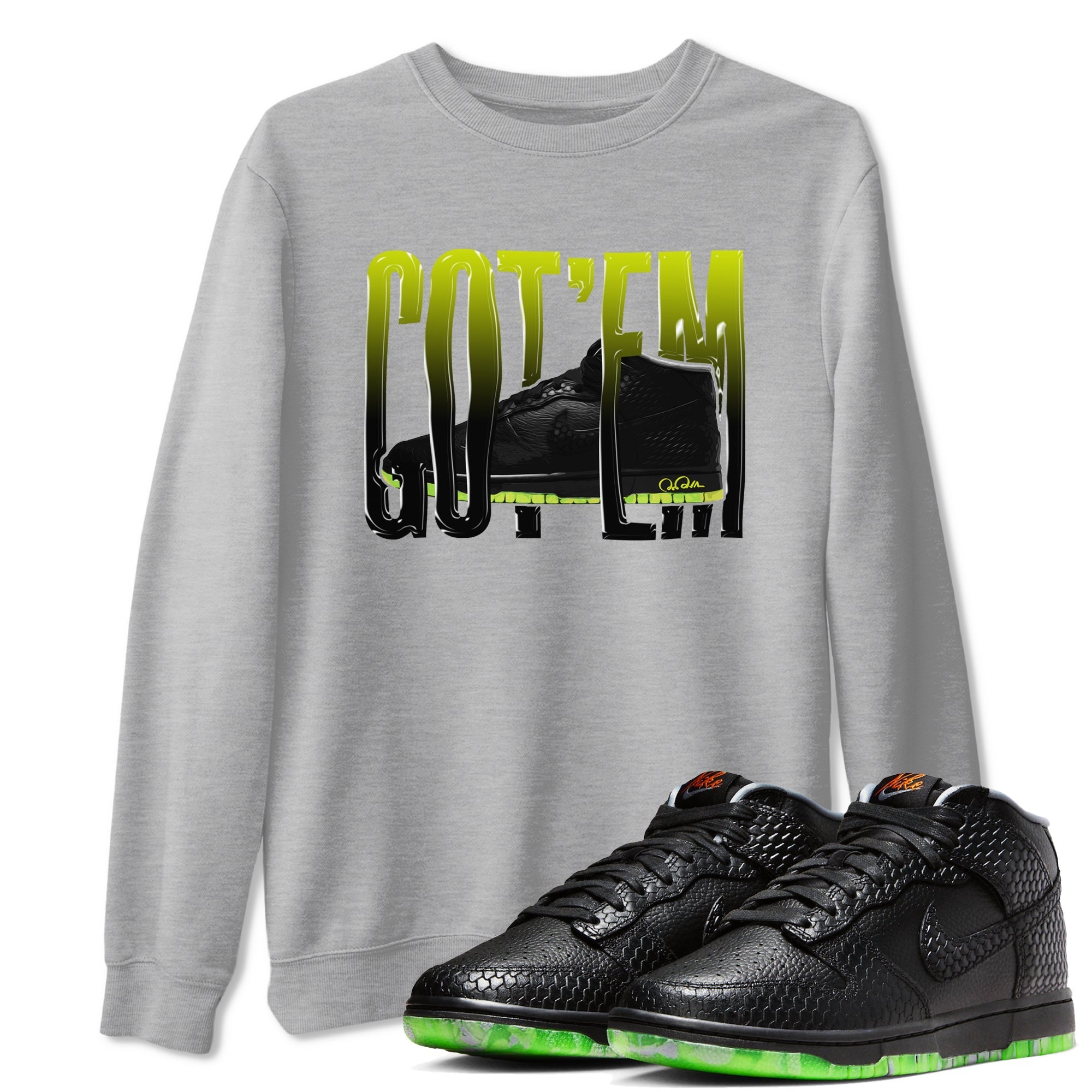 Dunk Halloween shirt to match jordans Wiggling Gotem sneaker tees halloween horror nights Nike Dunk Halloween Drip Gear Zone Unisex Crew Neck Tee Heather Grey 1 T-Shirt