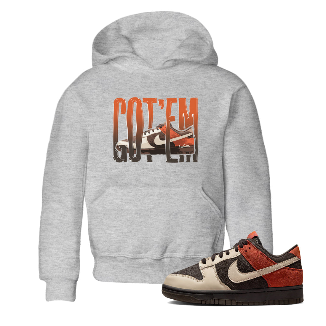 Dunk Red Panda shirt to match jordans Wiggling Gotem sneaker tees Nike Dunk Low Red Panda Drip Gear Zone Sneaker T-Shirts Youth and Baby Heather Grey 1 T-Shirt