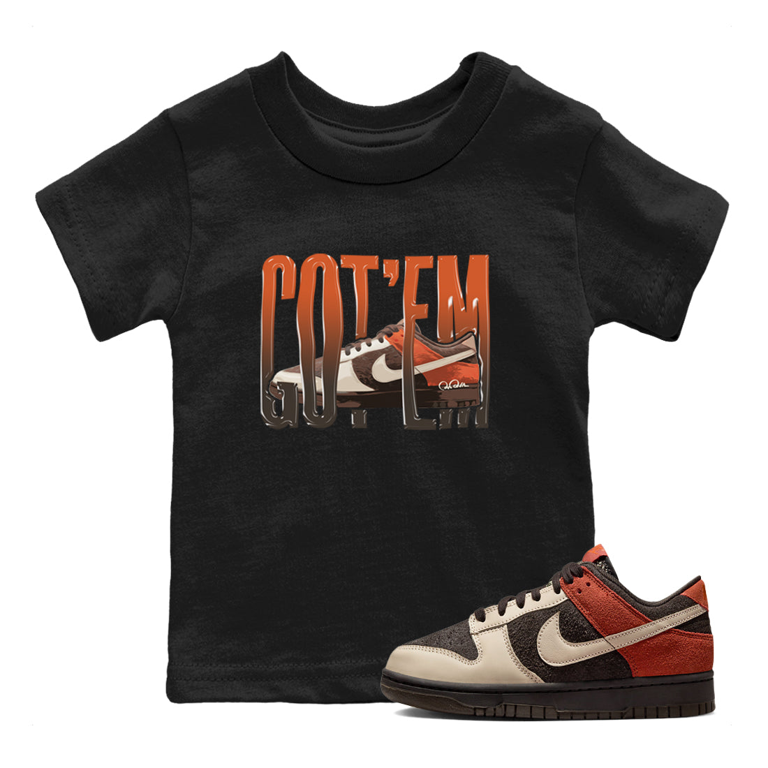 Dunk Red Panda shirt to match jordans Wiggling Gotem sneaker tees Nike Dunk Low Red Panda Drip Gear Zone Sneaker T-Shirts Youth and Baby Black 1 T-Shirt