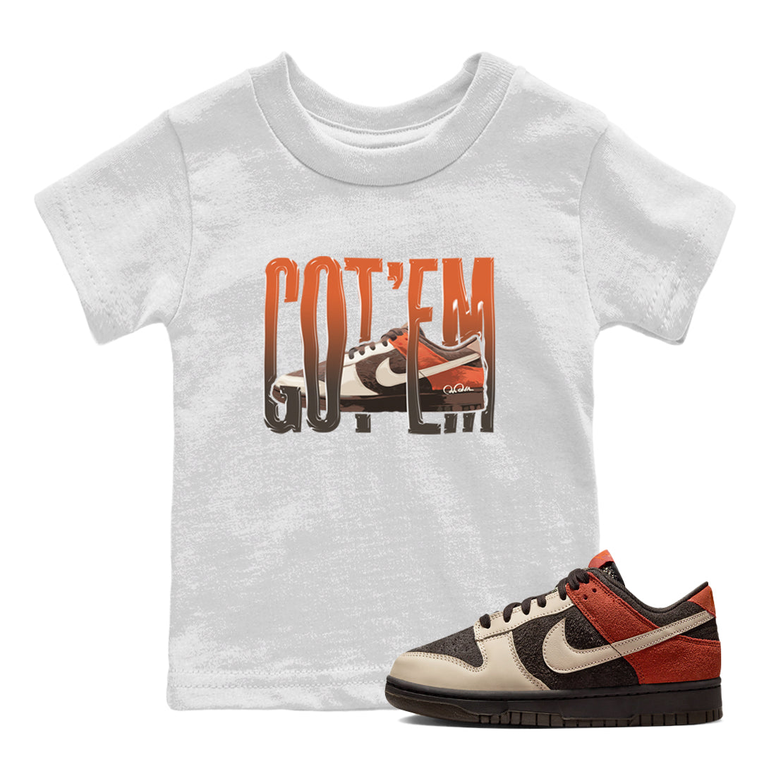 Dunk Red Panda shirt to match jordans Wiggling Gotem sneaker tees Nike Dunk Low Red Panda Drip Gear Zone Sneaker T-Shirts Youth and Baby White 1 T-Shirt