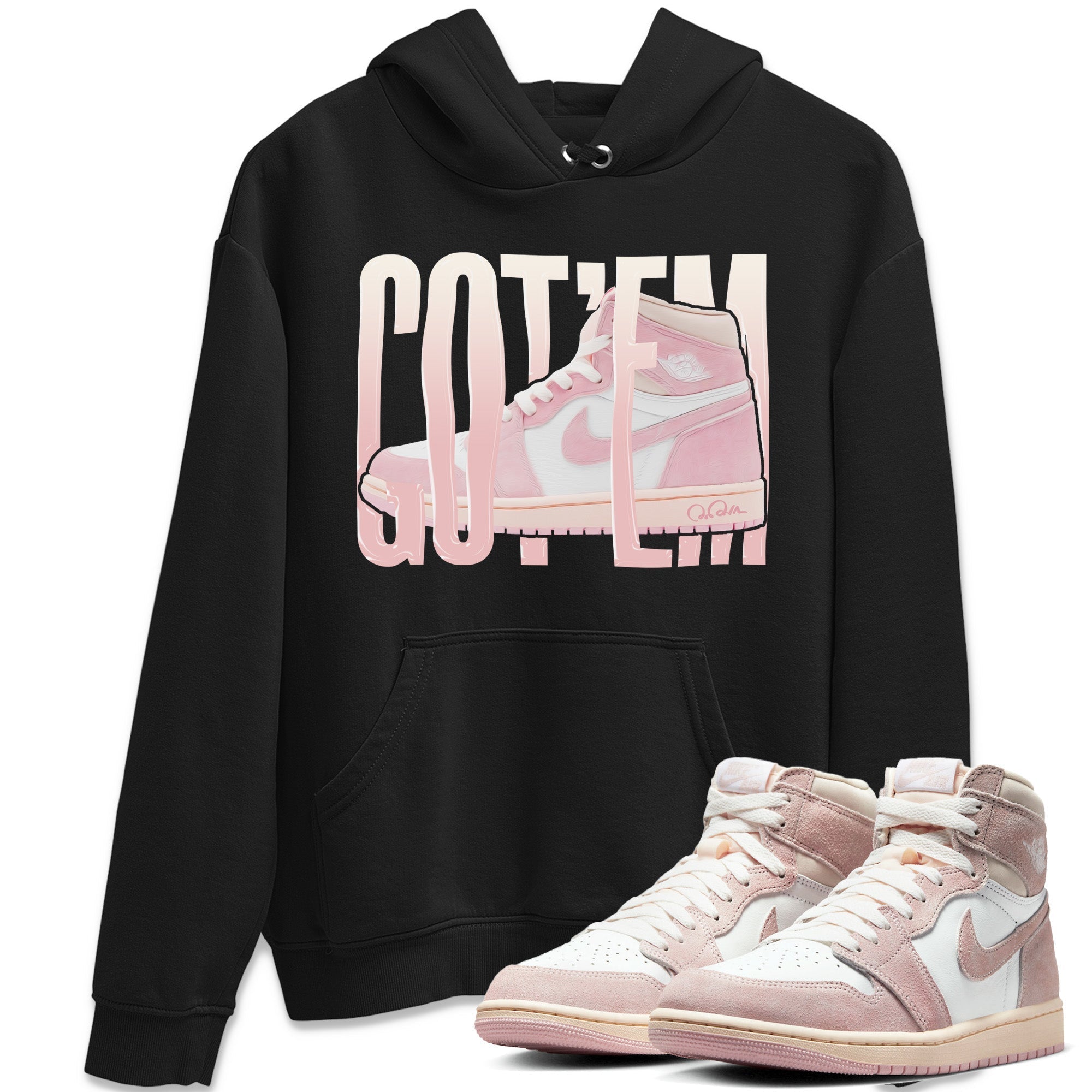AJ1 Retro High OG Washed Pink Sneaker Match Tees Wiggling Gotem Streetwear Sneaker Shirt AJ1 Retro High OG Washed Pink Sneaker Release Tees Unisex Shirts Black 1
