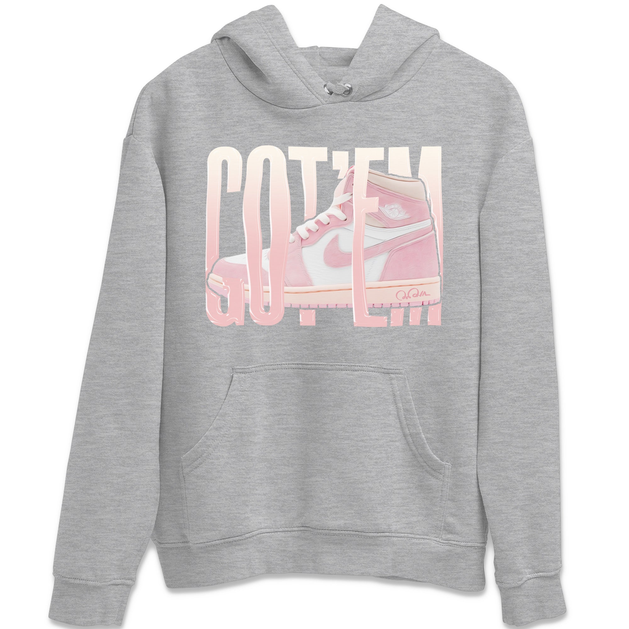 AJ1 Retro High OG Washed Pink Sneaker Match Tees Wiggling Gotem Streetwear Sneaker Shirt AJ1 Retro High OG Washed Pink Sneaker Release Tees Unisex Shirts Heather Grey 2