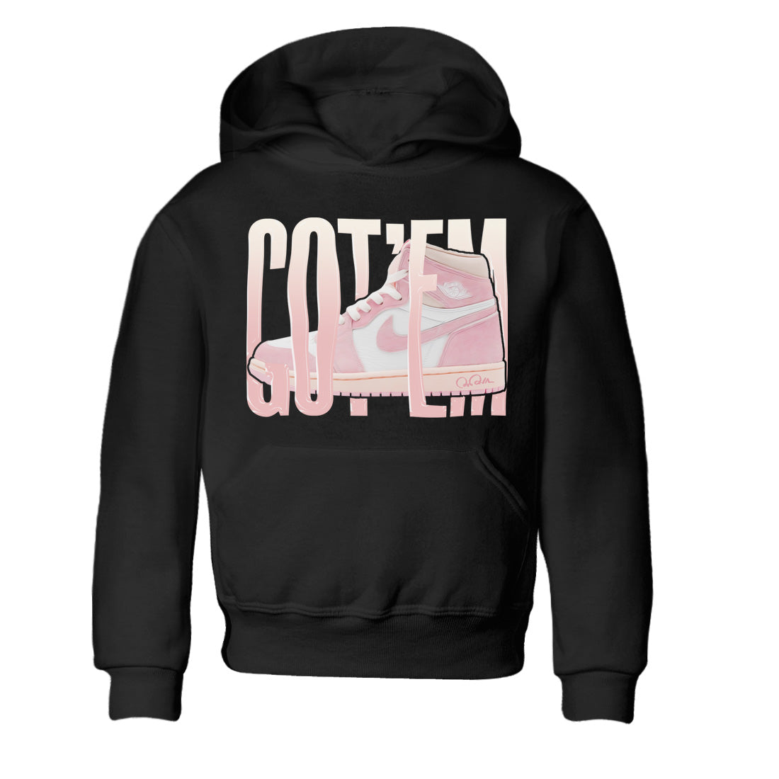 AJ1 Retro High OG Washed Pink Sneaker Match Tees Wiggling Gotem Streetwear Sneaker Shirt AJ1 Retro High OG Washed Pink Sneaker Release Tees Kids Shirts Black 2