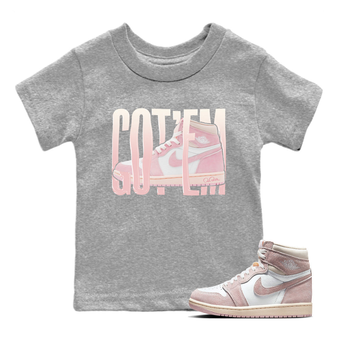 Air Jordan 1 Washed Pink Wiggling Gotem Baby and Kids Streetwear Sneaker Shirt Air Jordan 1 Washed Pink Kids Streetwear Sneaker Shirt Size Chart