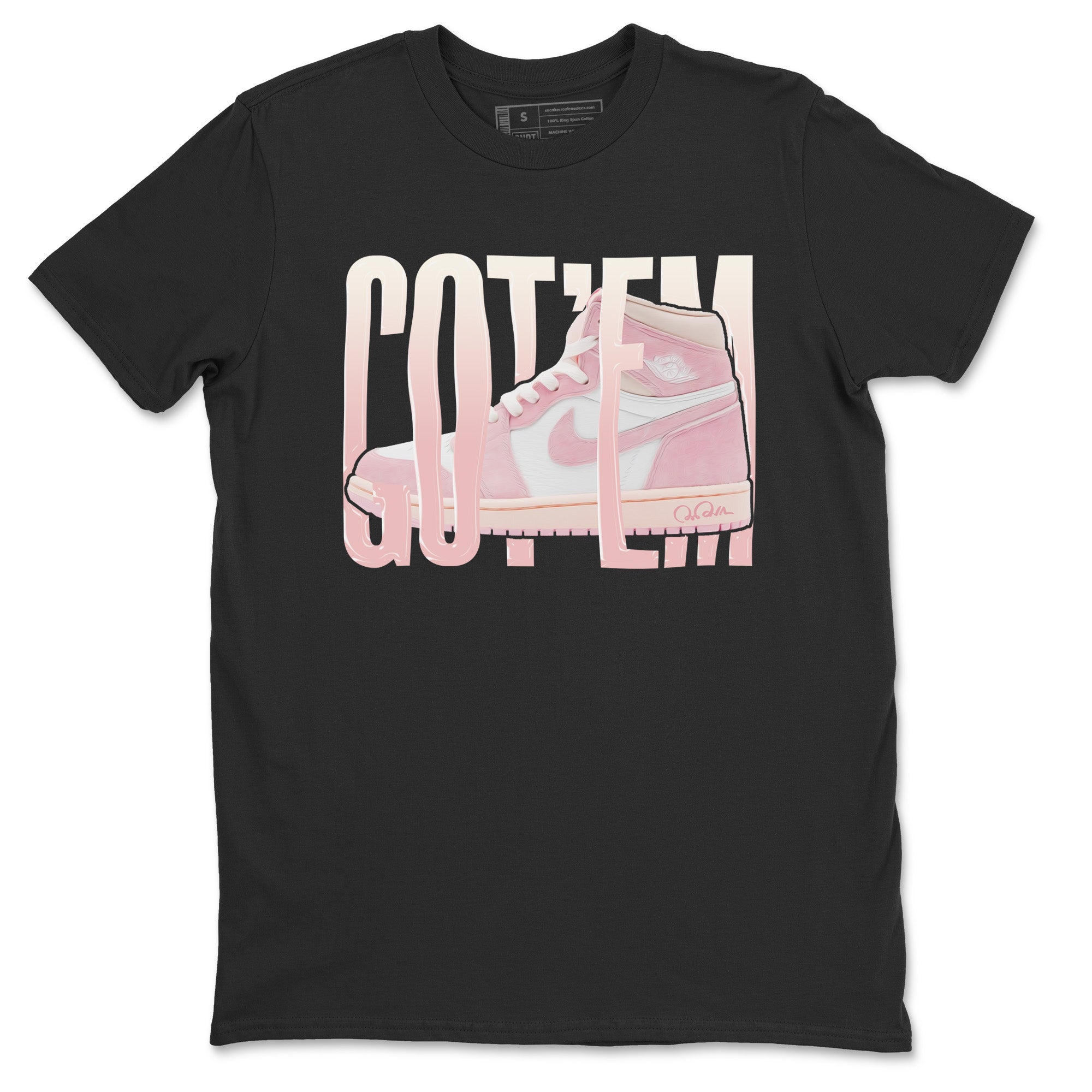 AJ1 Retro High OG Washed Pink Sneaker Match Tees Wiggling Gotem Streetwear Sneaker Shirt AJ1 Retro High OG Washed Pink Sneaker Release Tees Unisex Shirts Black 2