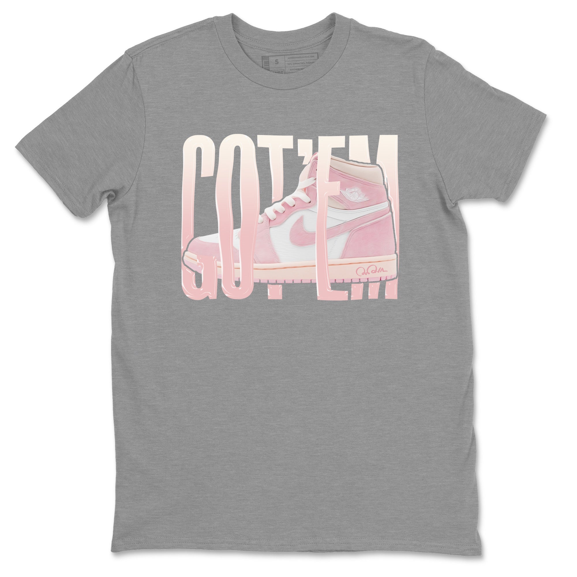 AJ1 Retro High OG Washed Pink Sneaker Match Tees Wiggling Gotem Streetwear Sneaker Shirt AJ1 Retro High OG Washed Pink Sneaker Release Tees Unisex Shirts Heather Grey 2
