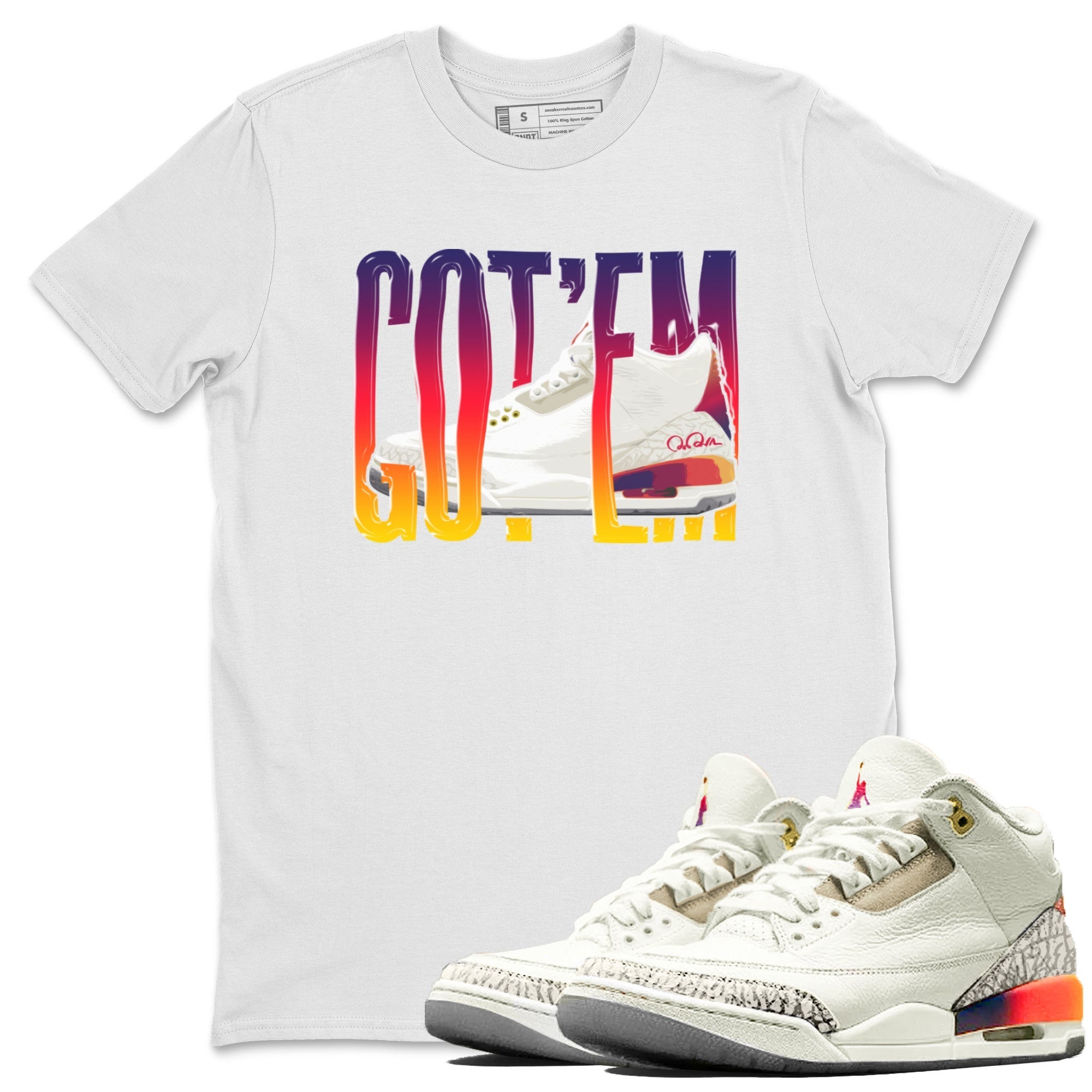 Air Jordan 3 J Balvin shirt to match jordans Wiggling Gottem Streetwear Sneaker Shirt AJ3 Balvin  Drip Gear Zone Sneaker Matching Clothing LGBTQ Gay Pride T-Shirt Unisex White 1 T-Shirt