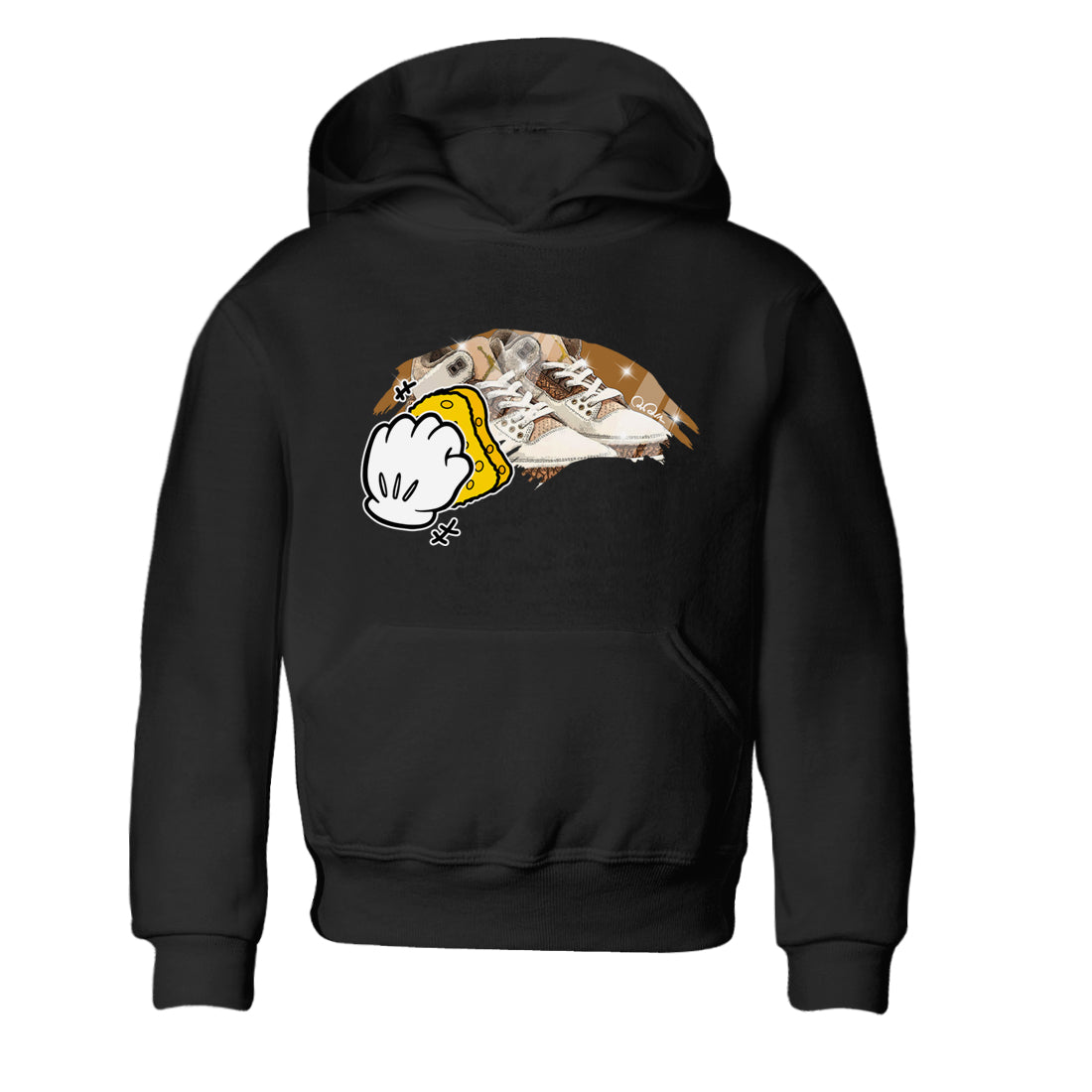 Air Jordan 3 Palomino Sneaker Match Tees Wiping Sneaker Tees AJ3 Palomino Sneaker Release Tees Kids Shirts Black 2