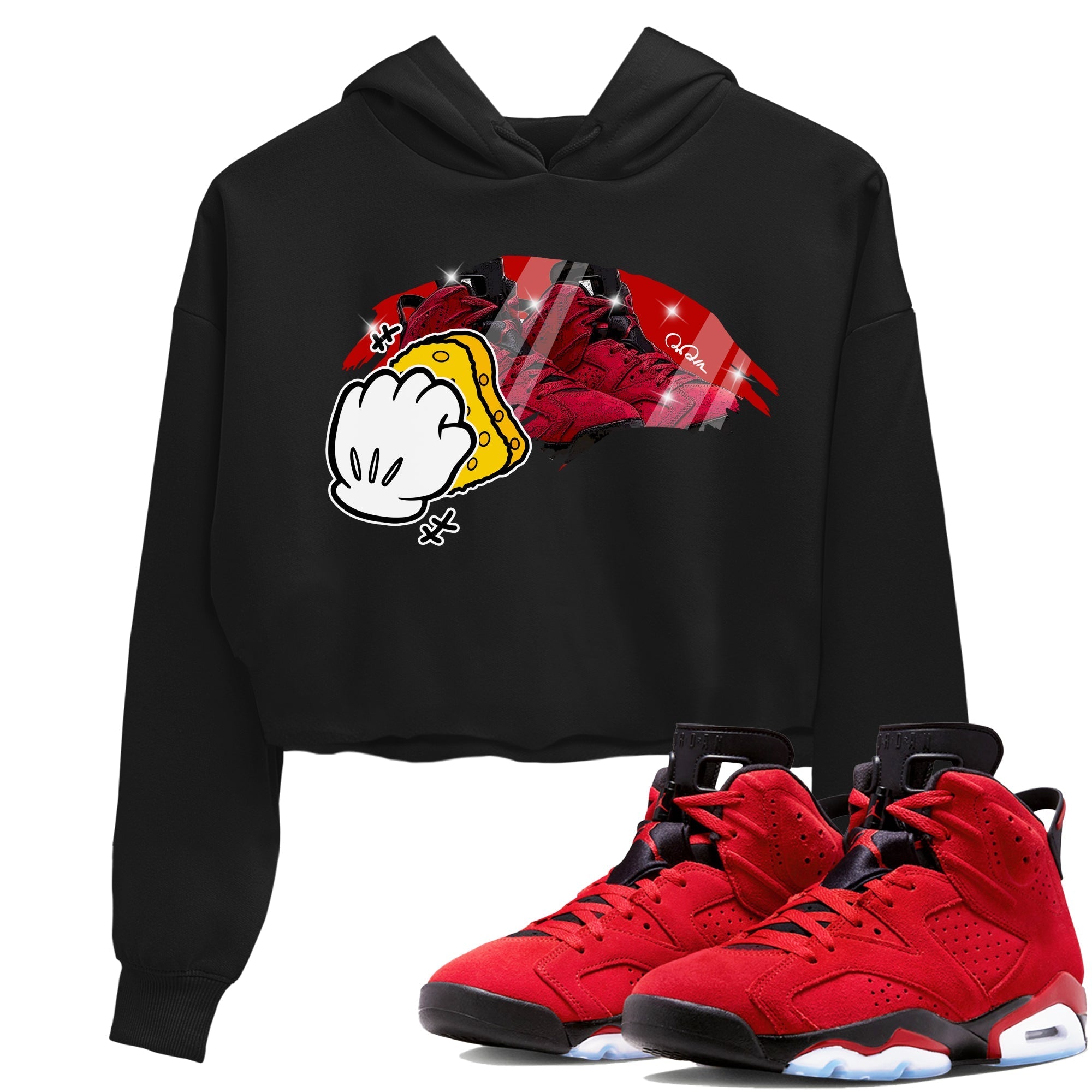 Air Jordan 6 Toro Bravo Sneaker Match Tees Wiping Streetwear Sneaker Shirt AJ6 Toro Bravo Sneaker Release Tees Women's Shirts Black 1