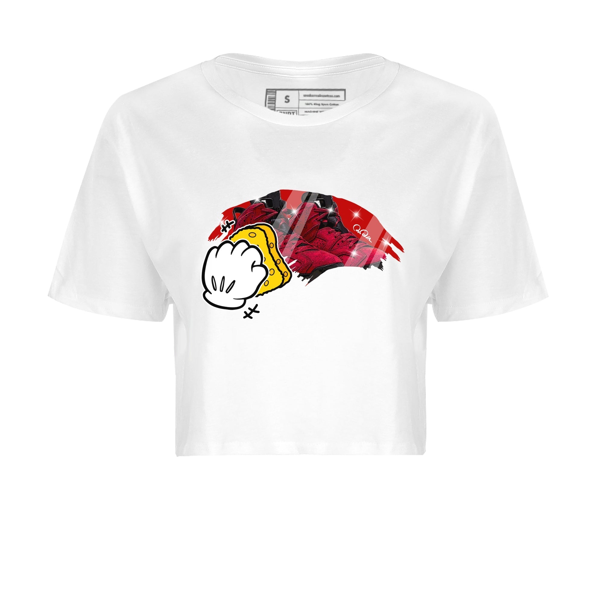 Air Jordan 6 Toro Bravo Sneaker Match Tees Wiping Streetwear Sneaker Shirt AJ6 Toro Bravo Sneaker Release Tees Women's Shirts White 2