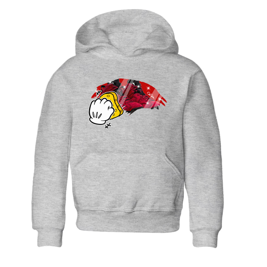 Air Jordan 6 Toro Bravo Sneaker Match Tees Wiping Streetwear Sneaker Shirt AJ6 Toro Bravo Sneaker Release Tees Kids Shirts Heather Grey 2