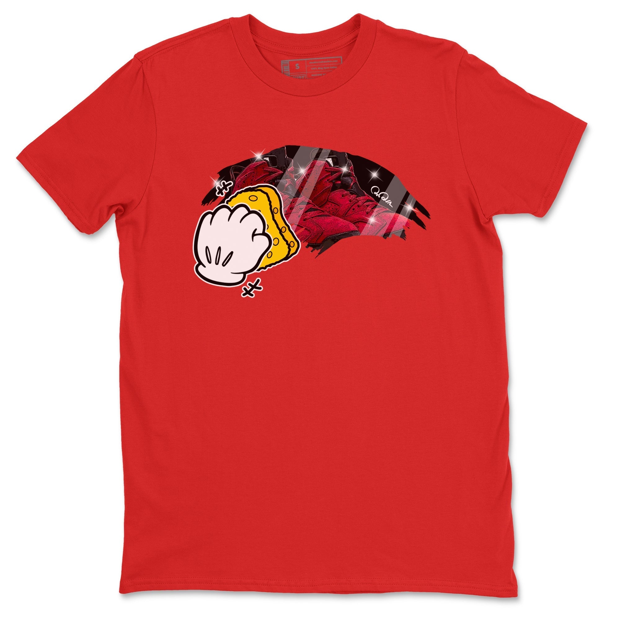 Air Jordan 6 Toro Bravo Sneaker Match Tees Wiping Streetwear Sneaker Shirt AJ6 Toro Bravo Sneaker Release Tees Unisex Shirts Red 2