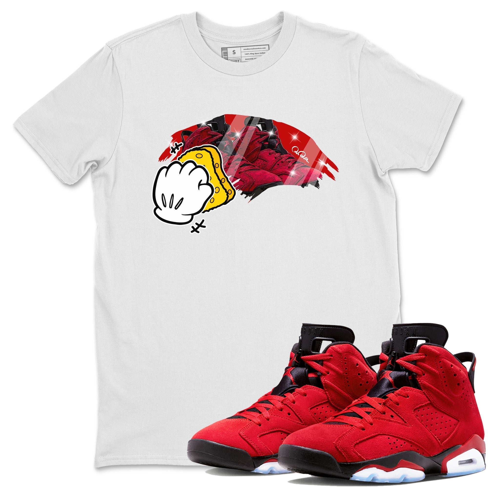 Air Jordan 6 Toro Bravo Sneaker Match Tees Wiping Streetwear Sneaker Shirt AJ6 Toro Bravo Sneaker Release Tees Unisex Shirts White 1