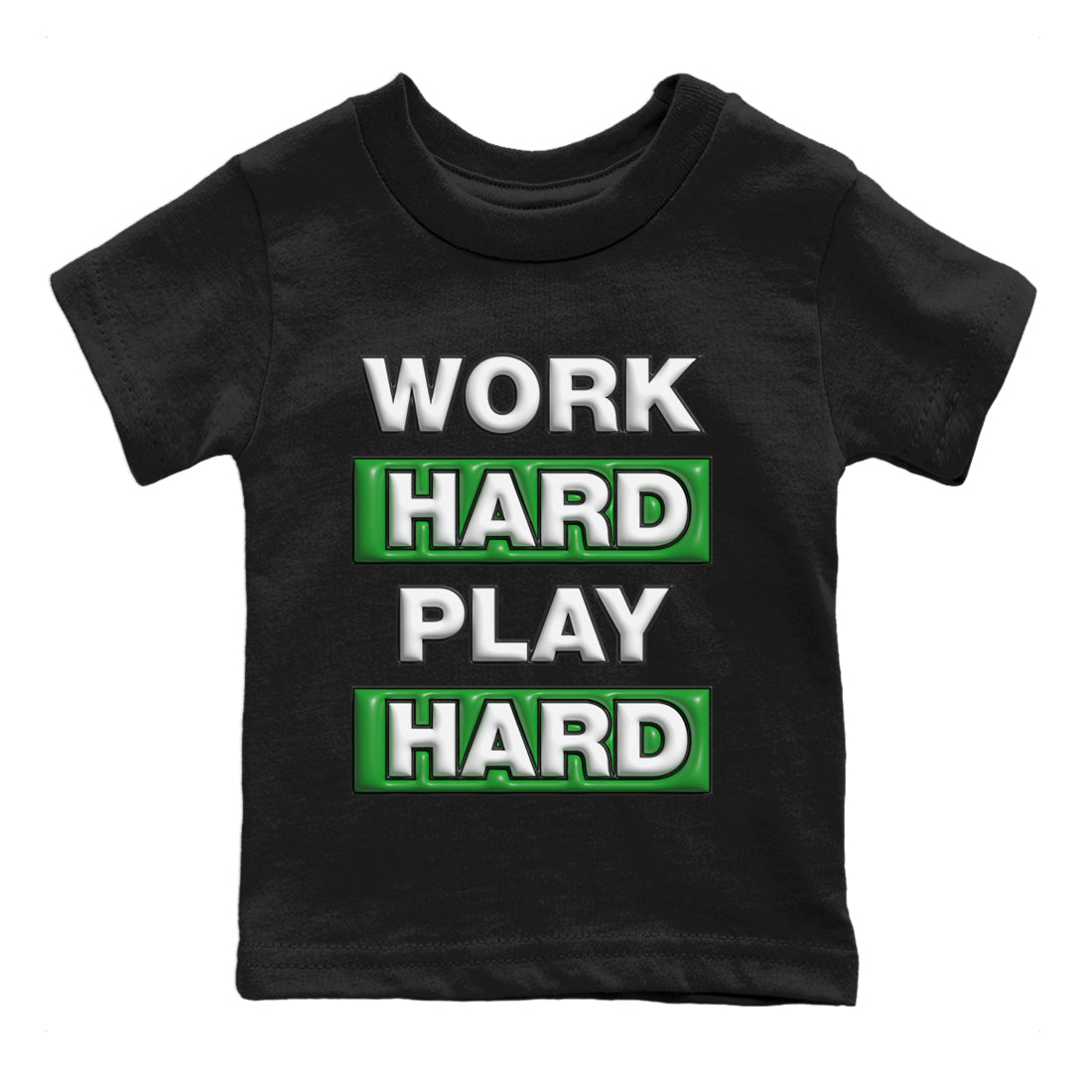 Air Jordan 3 Lucky Green Sneaker Tees Drip Gear Zone Work Hard Play Hard Sneaker Tees AJ3 Lucky Green Shirt Kids Shirts Black 2