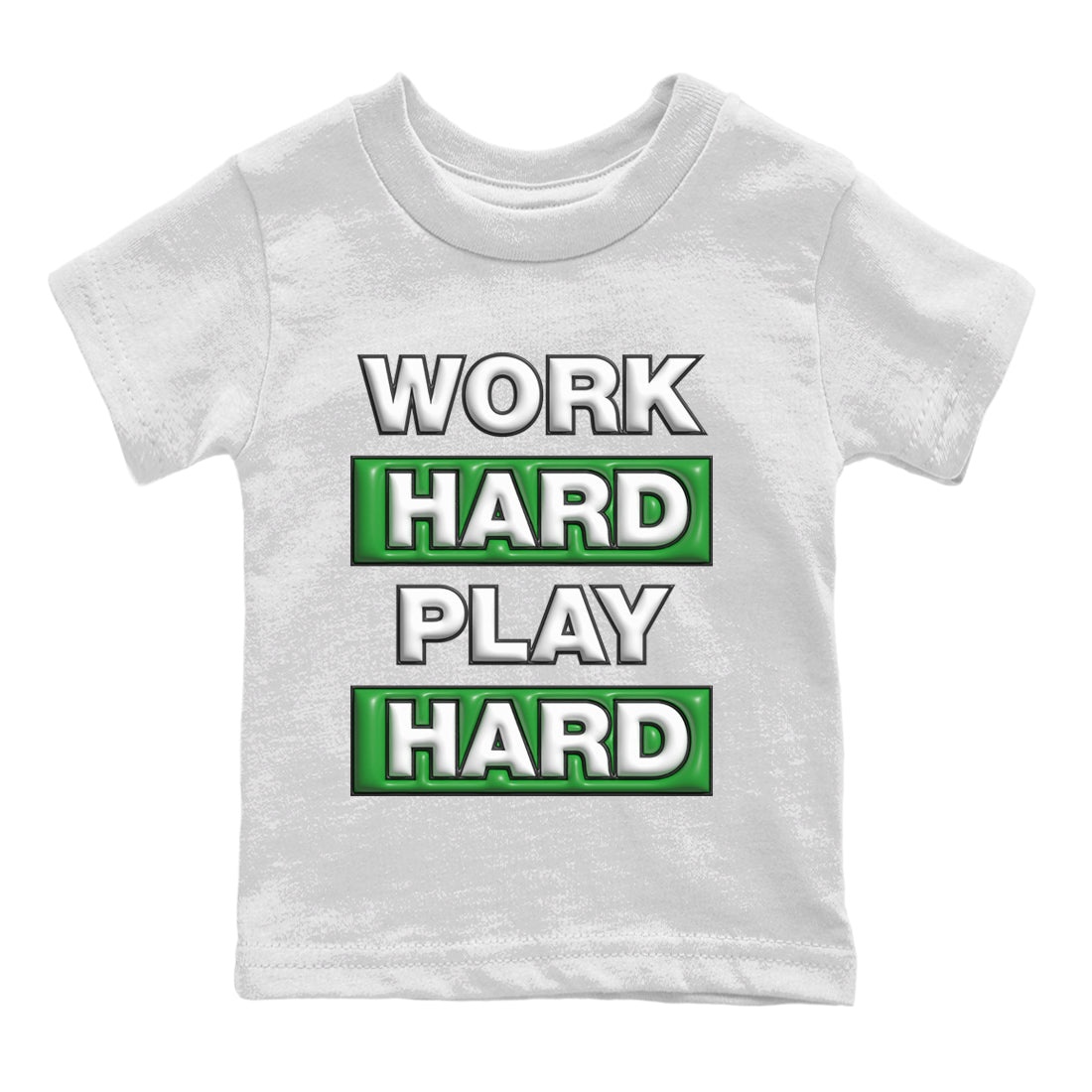 Air Jordan 3 Lucky Green Sneaker Tees Drip Gear Zone Work Hard Play Hard Sneaker Tees AJ3 Lucky Green Shirt Kids Shirts White 2