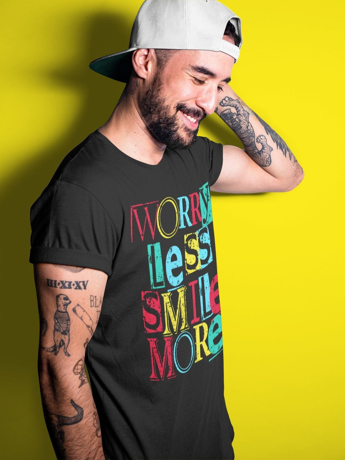 Dunk Free 99 White Sneaker Match Tees Worry Less Smile More Sneaker Tees Dunk Free 99 White Jordan to match sneaker T-Shirt Crew Neck Shirts