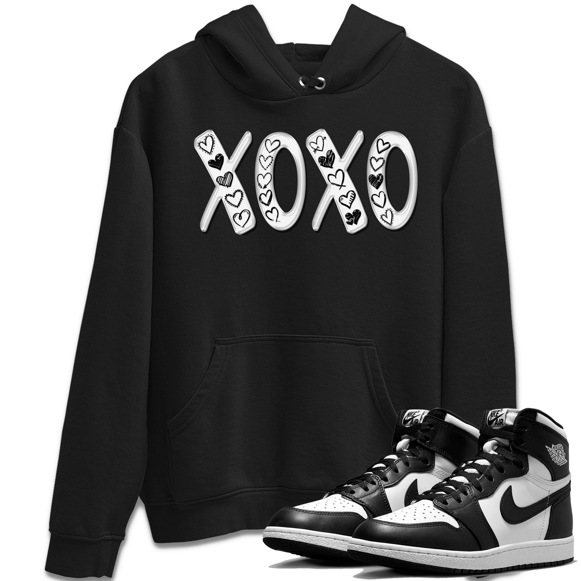Air Jordan 1 Black White Shirt To Match Jordans XOXO Sneaker Tees Air Jordan 1 Black White Drip Gear Zone Sneaker Matching Clothing Unisex Shirts