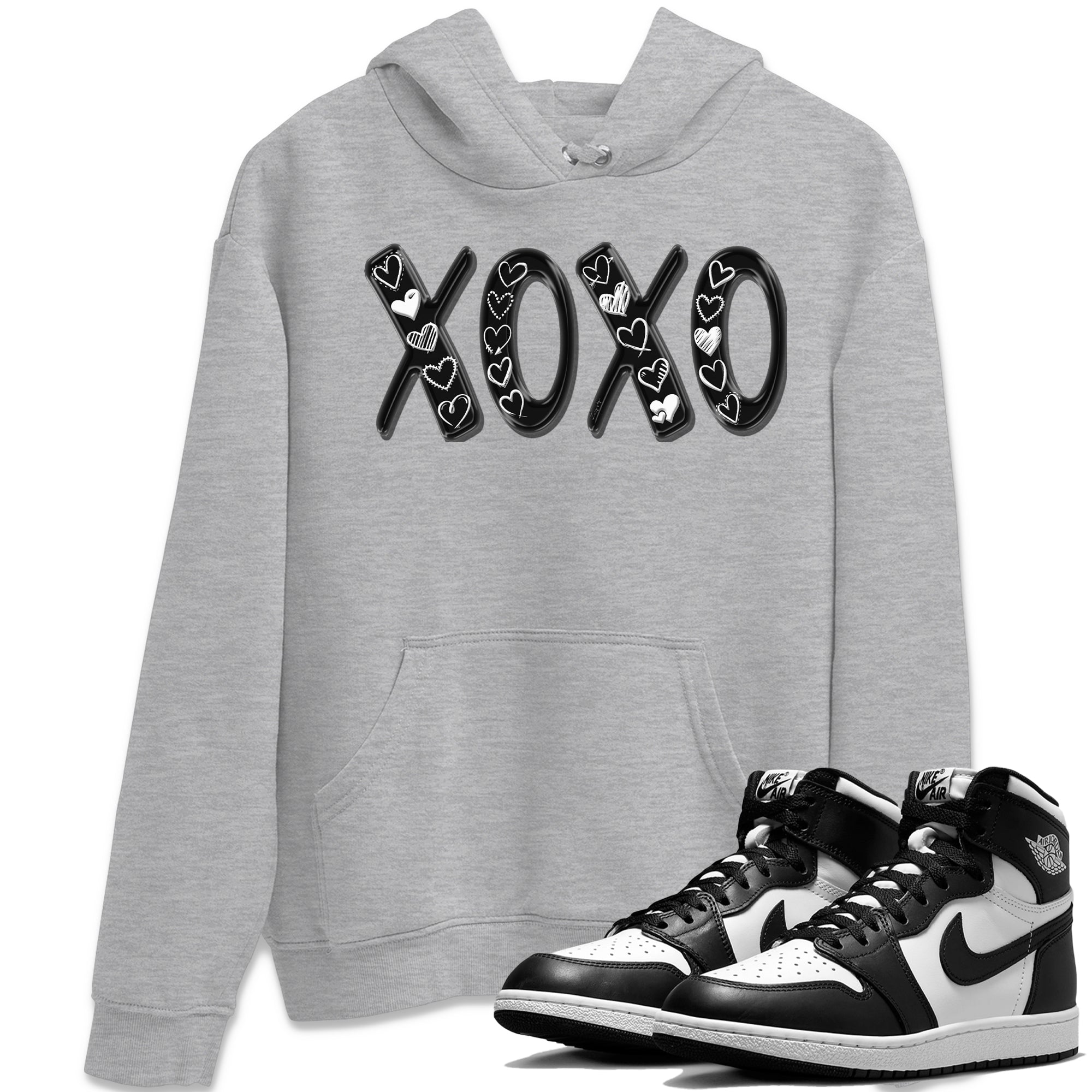 Air Jordan 1 Black White Shirt To Match Jordans XOXO Sneaker Tees Air Jordan 1 Black White Drip Gear Zone Sneaker Matching Clothing Unisex Shirts